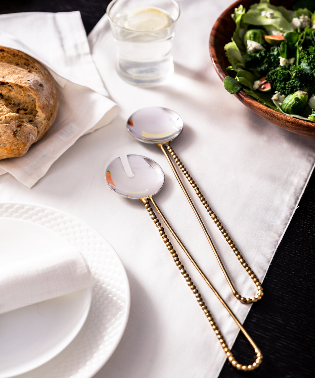 Pearl Sting Salad Server - Set Of 2