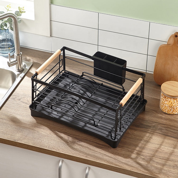 Dish Rack Single Layer - Black