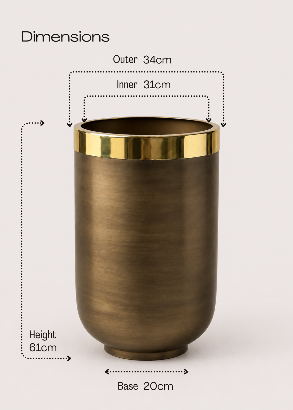Minsk Planters - Antique Brown