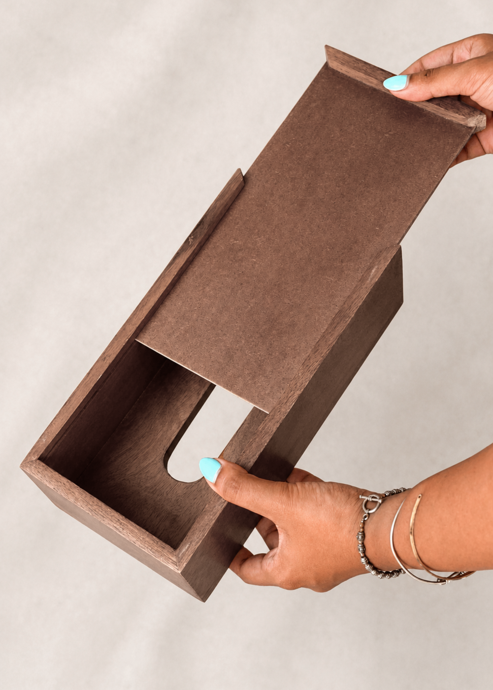 Contour Wooden Tissue Box