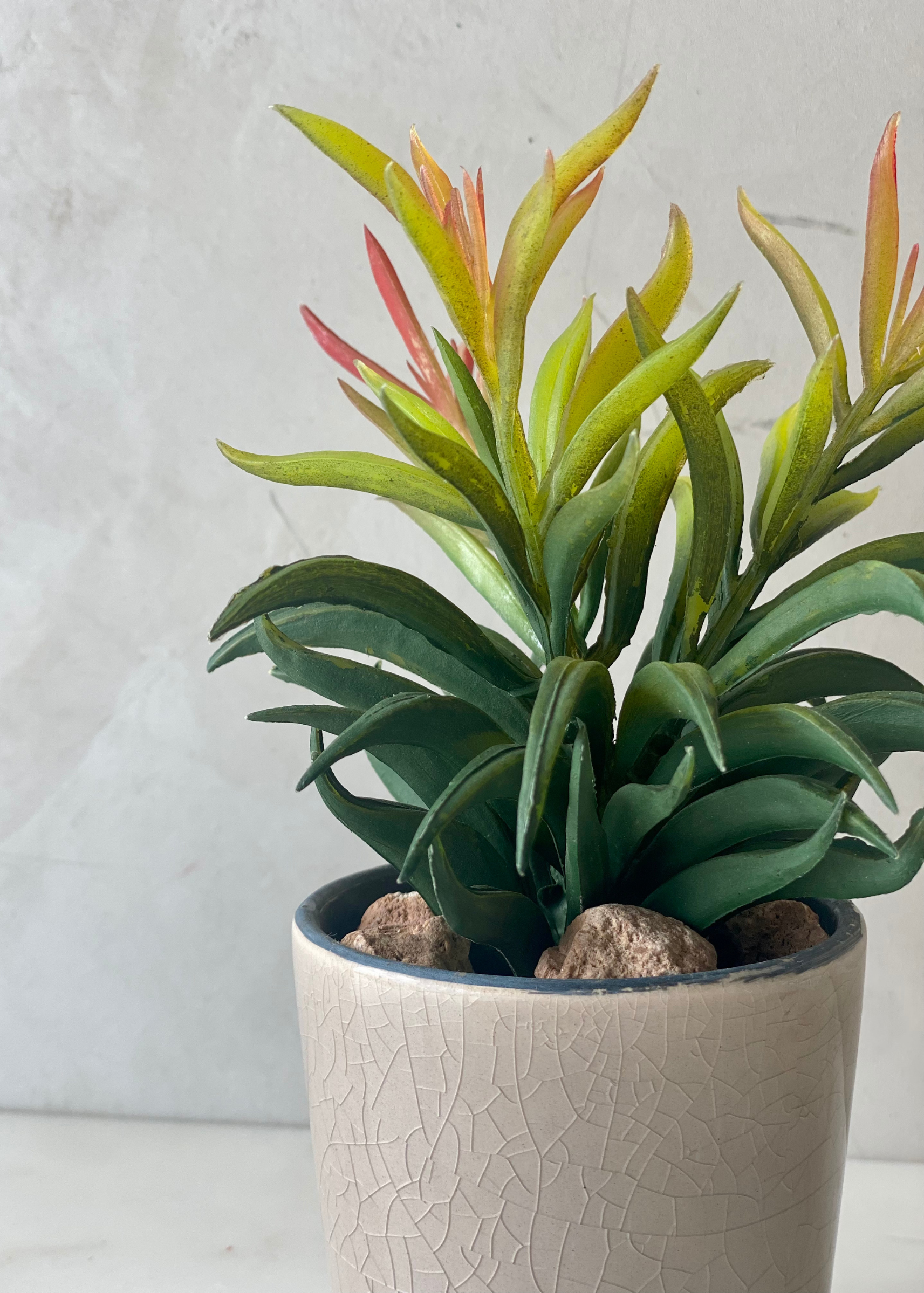 Artificial Bromeliad Tabletop Plant