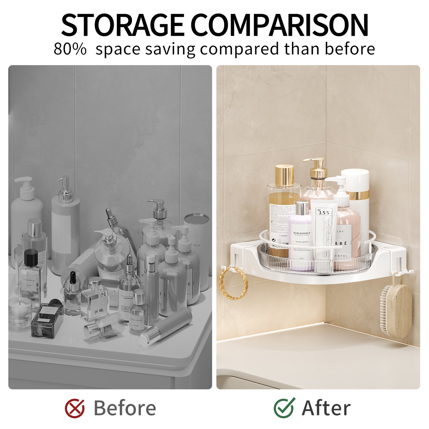 Corner Rotating Storage Rack - White