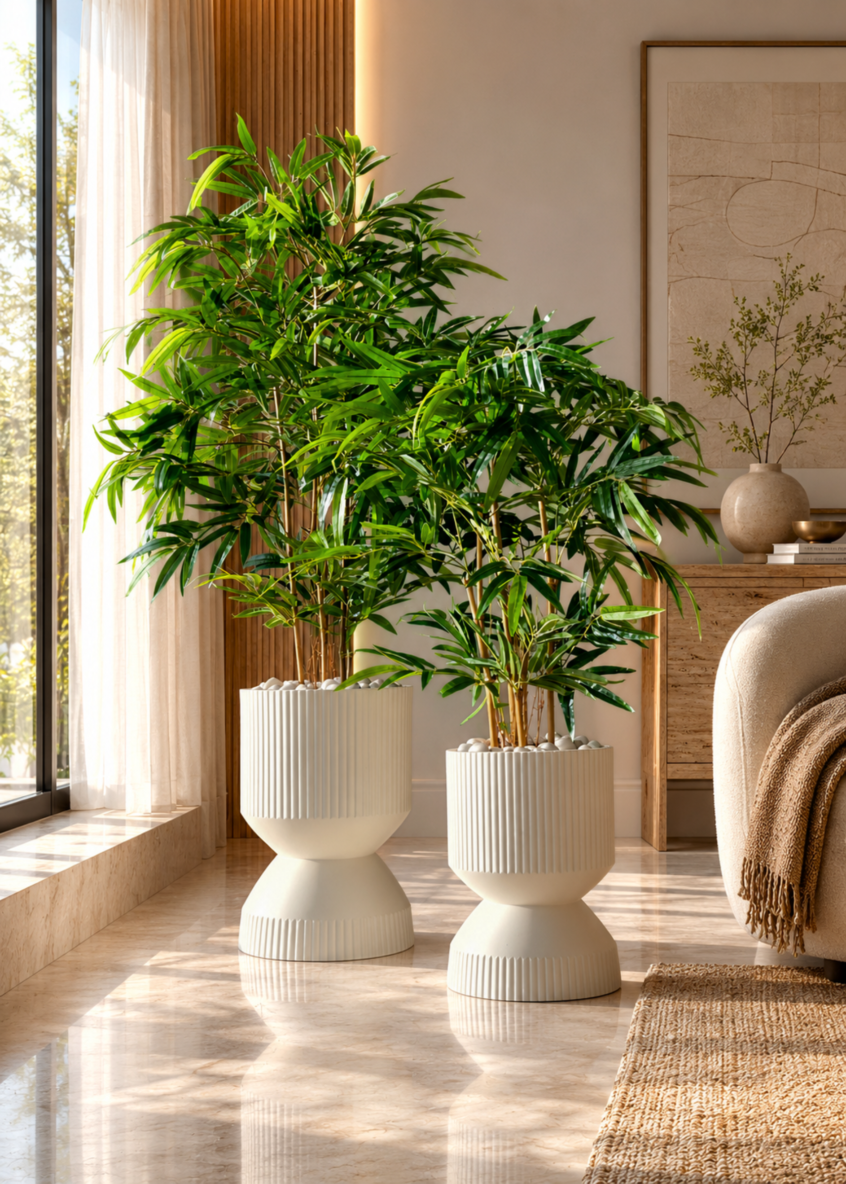 Willow Reversible Planters - Ivory