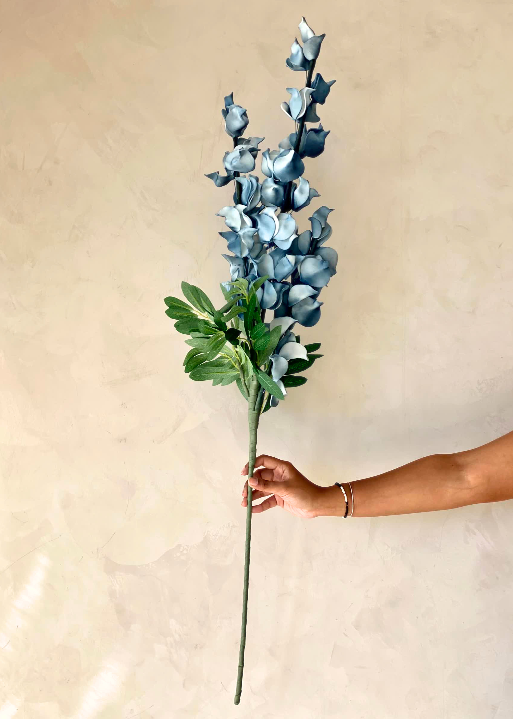 Artificial Dragon Flower Stem - Blue Ombre (One Stem)
