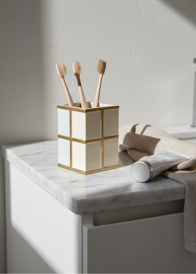 Axia Bathroom Tumbler - Ivory