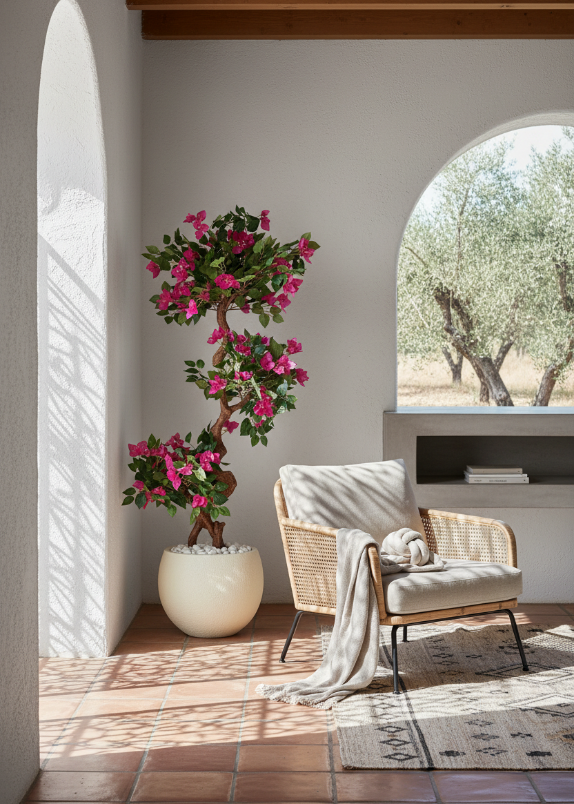 Artificial Twisted Bougainvillea Tree - 5 Feet
