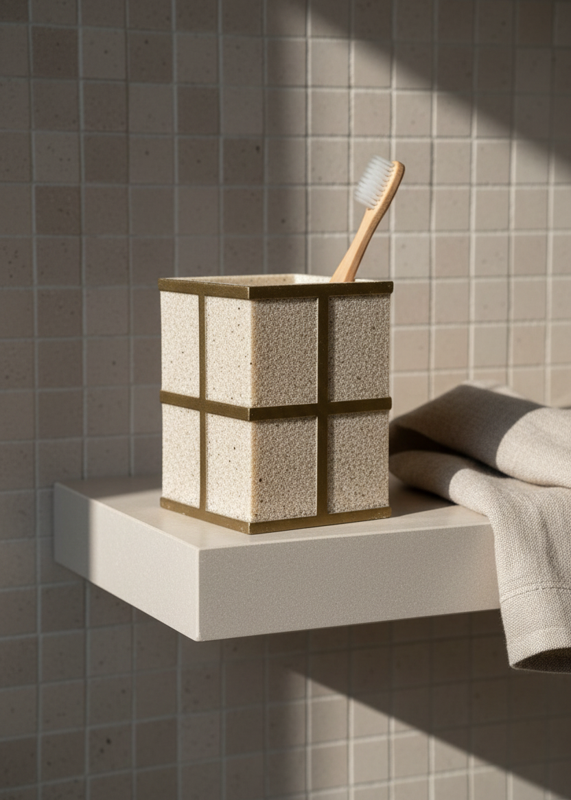 Axia Bathroom Tumbler - Beige