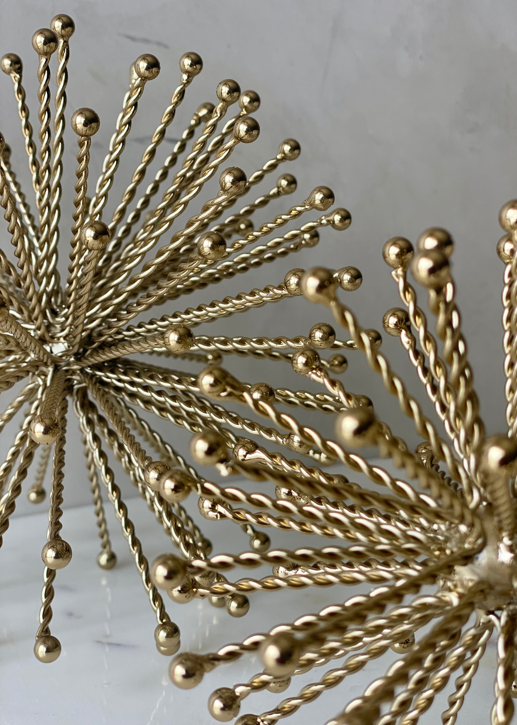 Braided Gold Balls - Set of 2