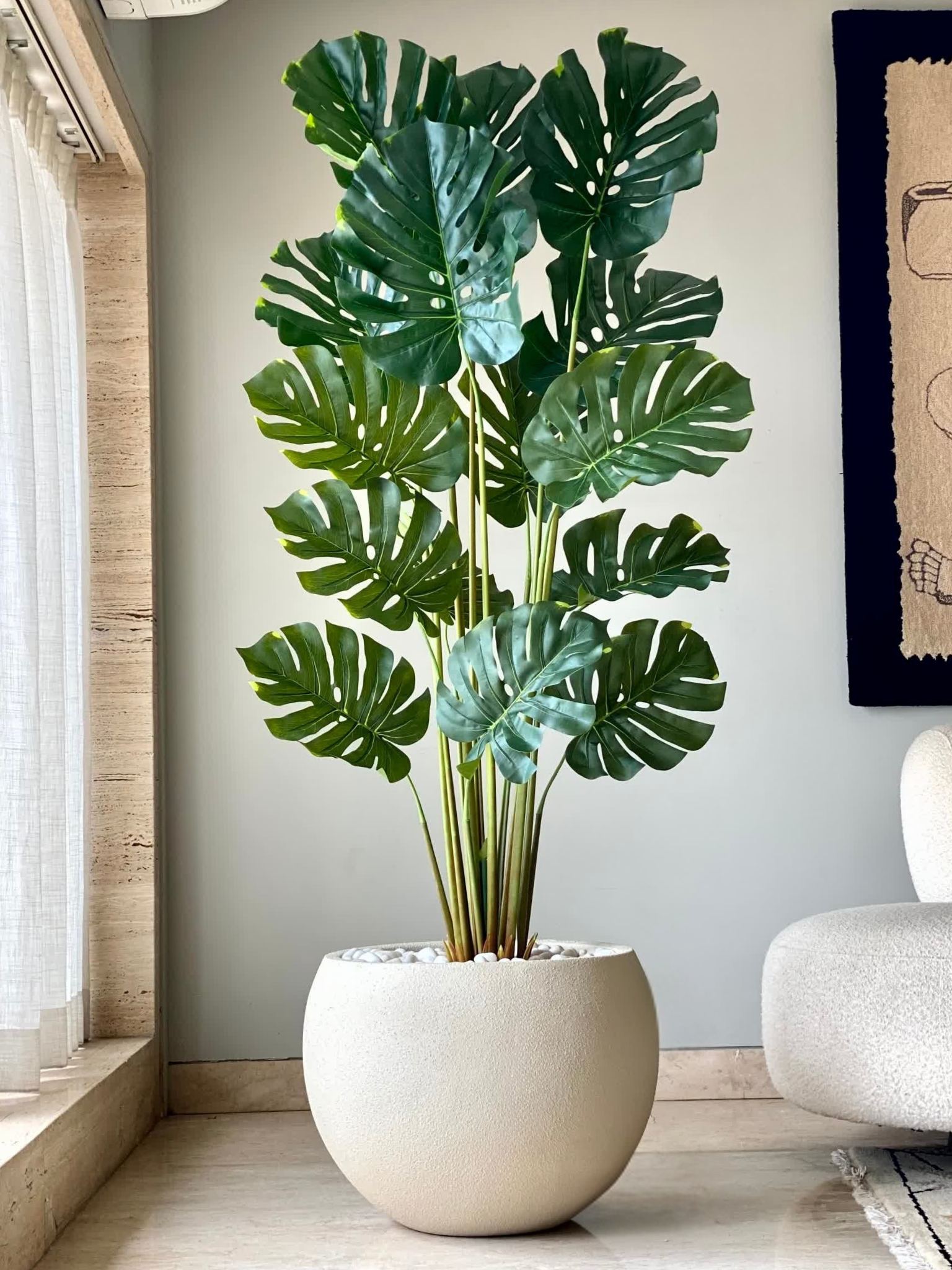 Artificial Evergreen Monstera Plant - 5.5 Feet