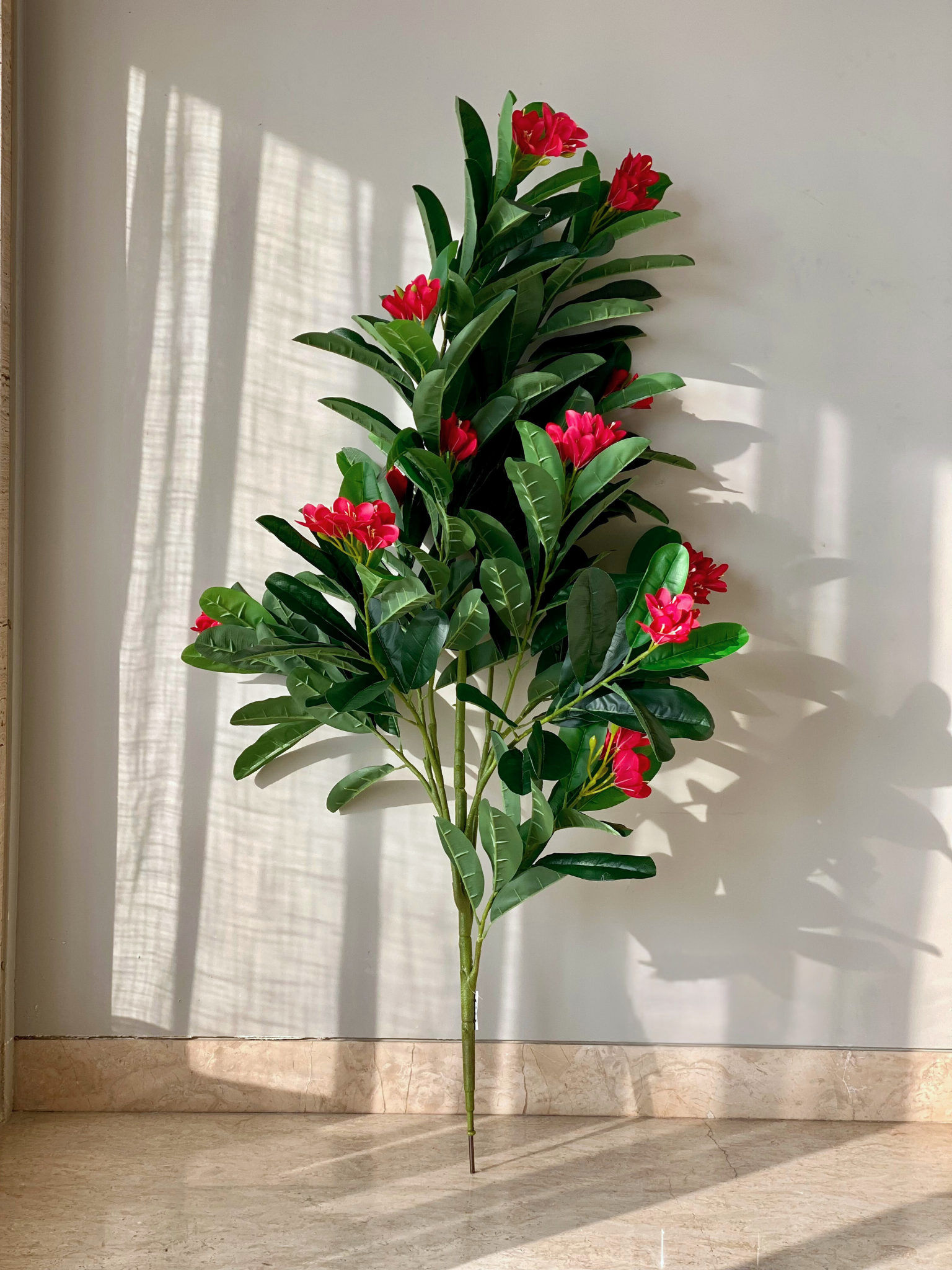 Artificial Ruby Frangipani Plant - 5 Feet