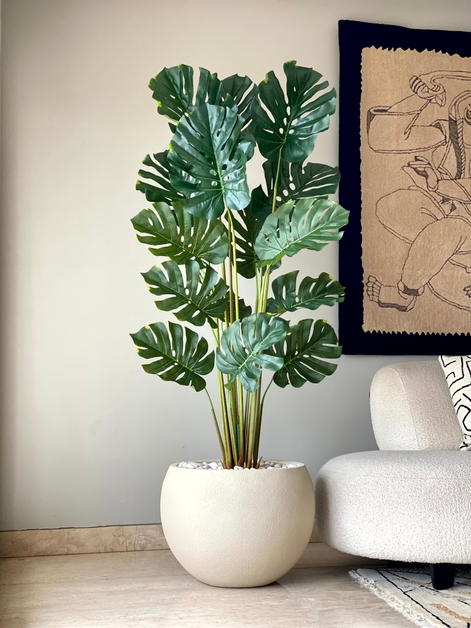 Artificial Evergreen Monstera Plant -  5.5 Feet