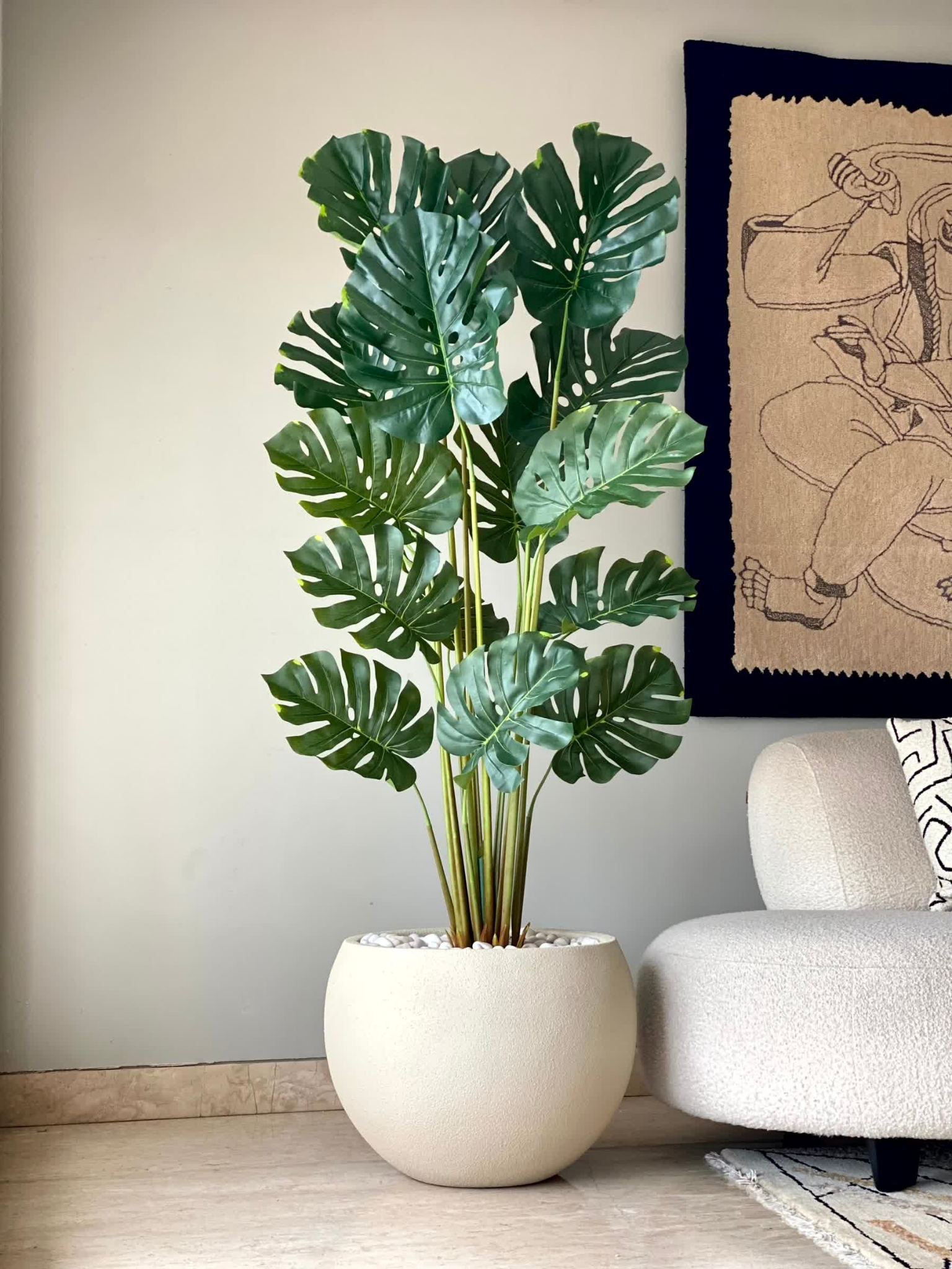 Artificial Evergreen Monstera Plant - 5.5 Feet