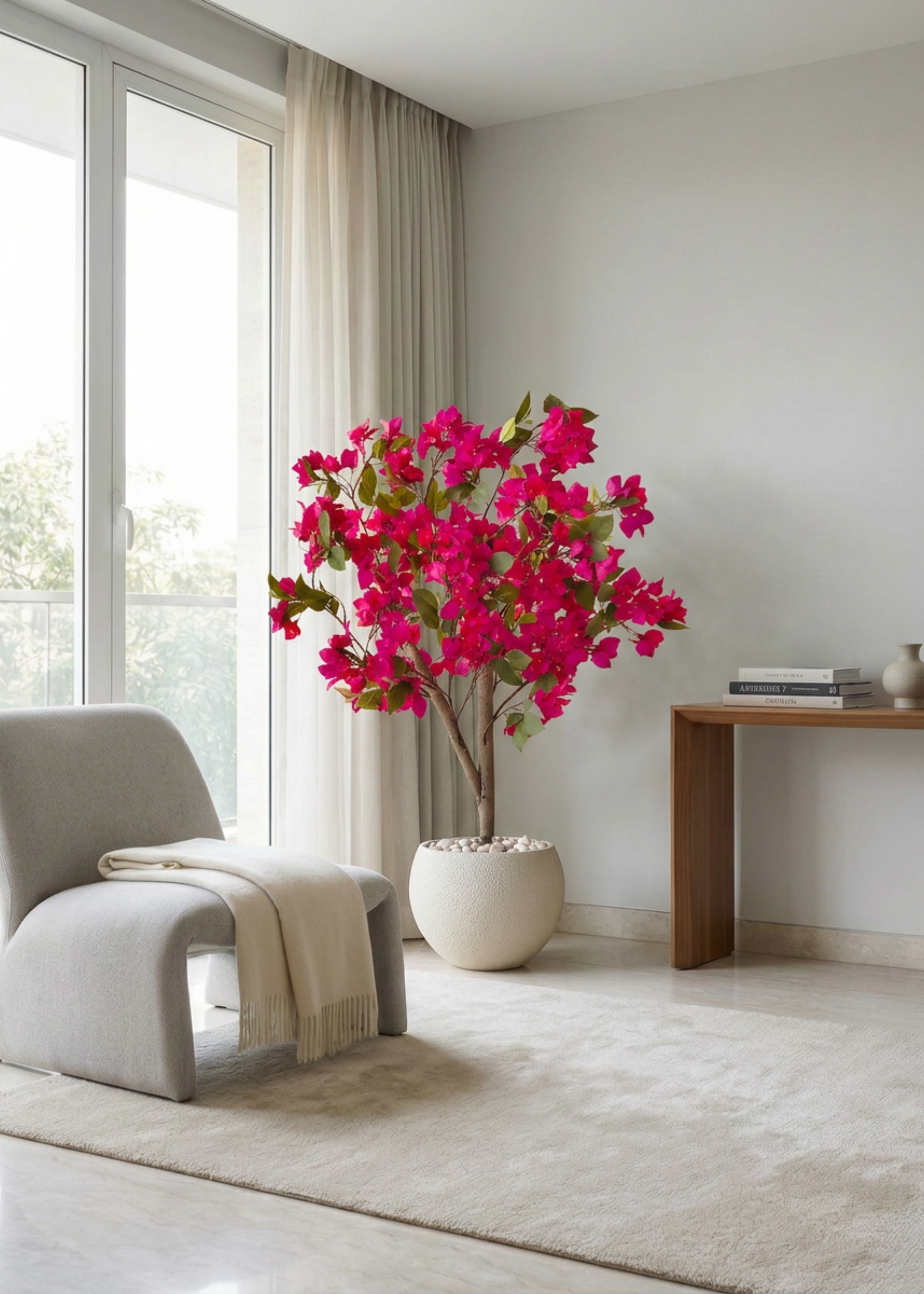Artificial Pink Bougainvillea Plant - 4 Feet