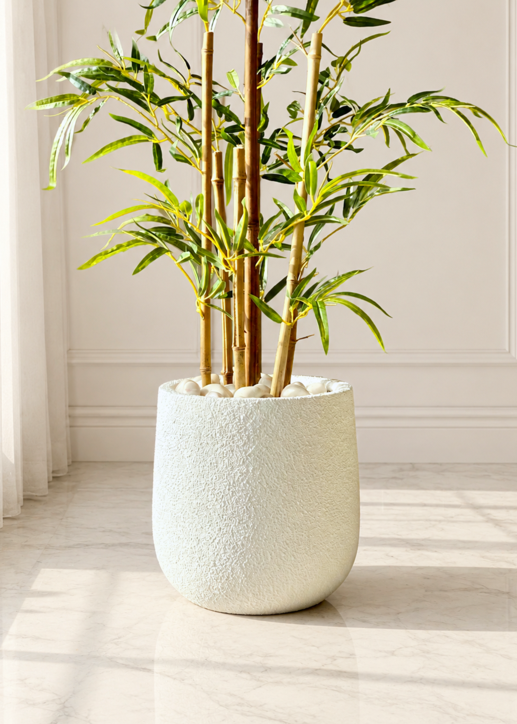 Noa Round Planters - White