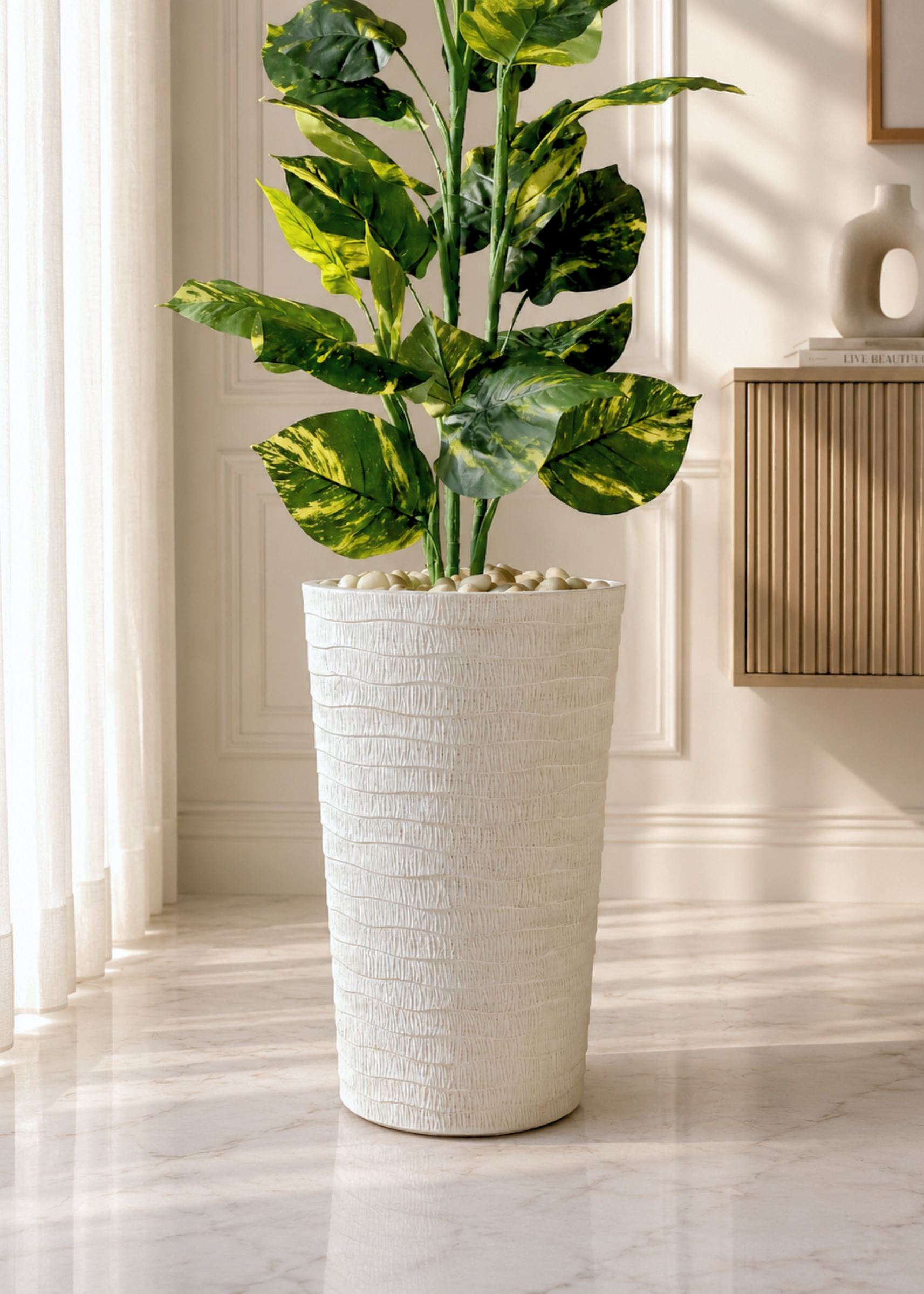 Edena Planters - White