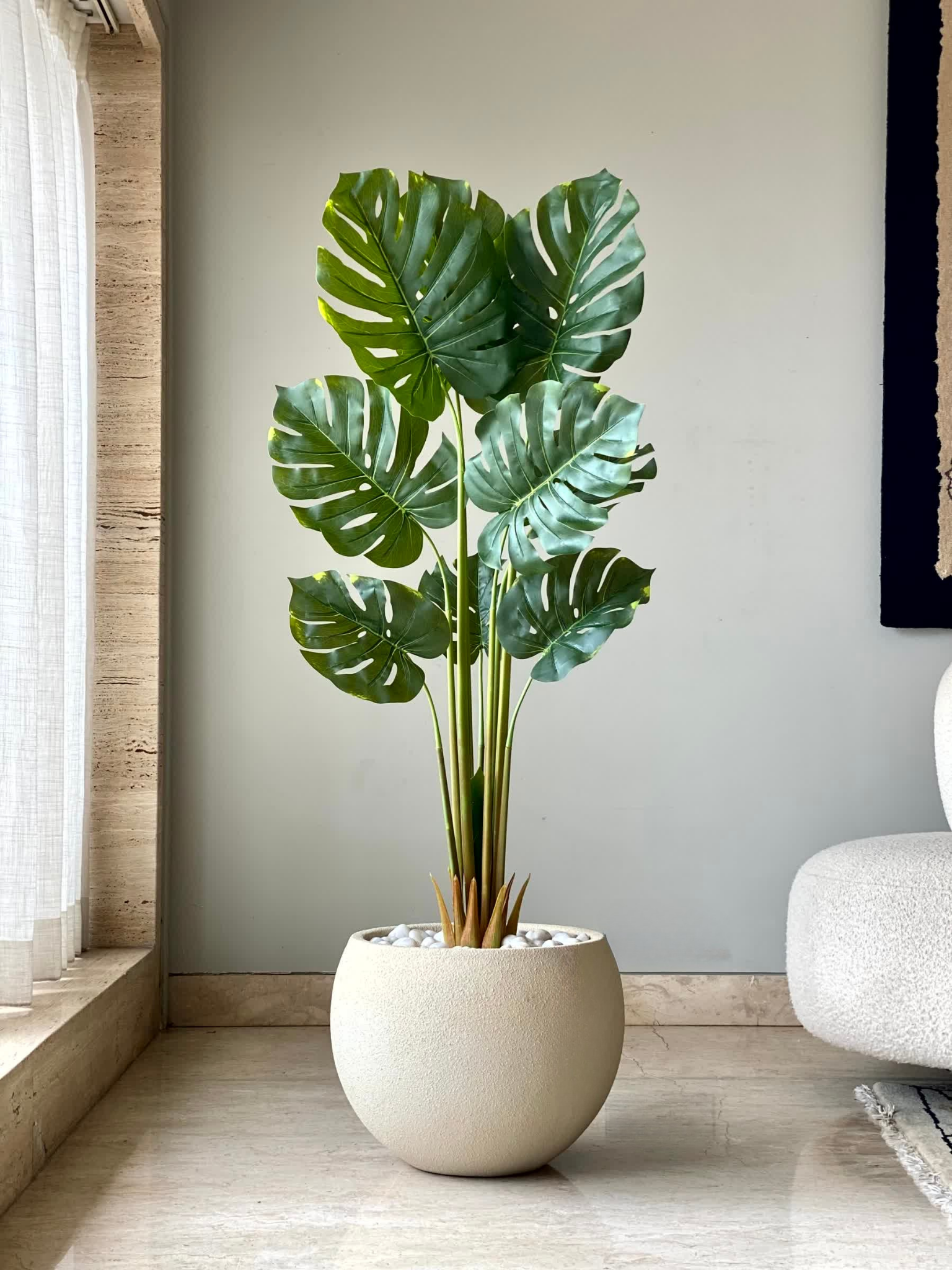 Artificial Evergreen Monstera Plant - 4.5 Feet