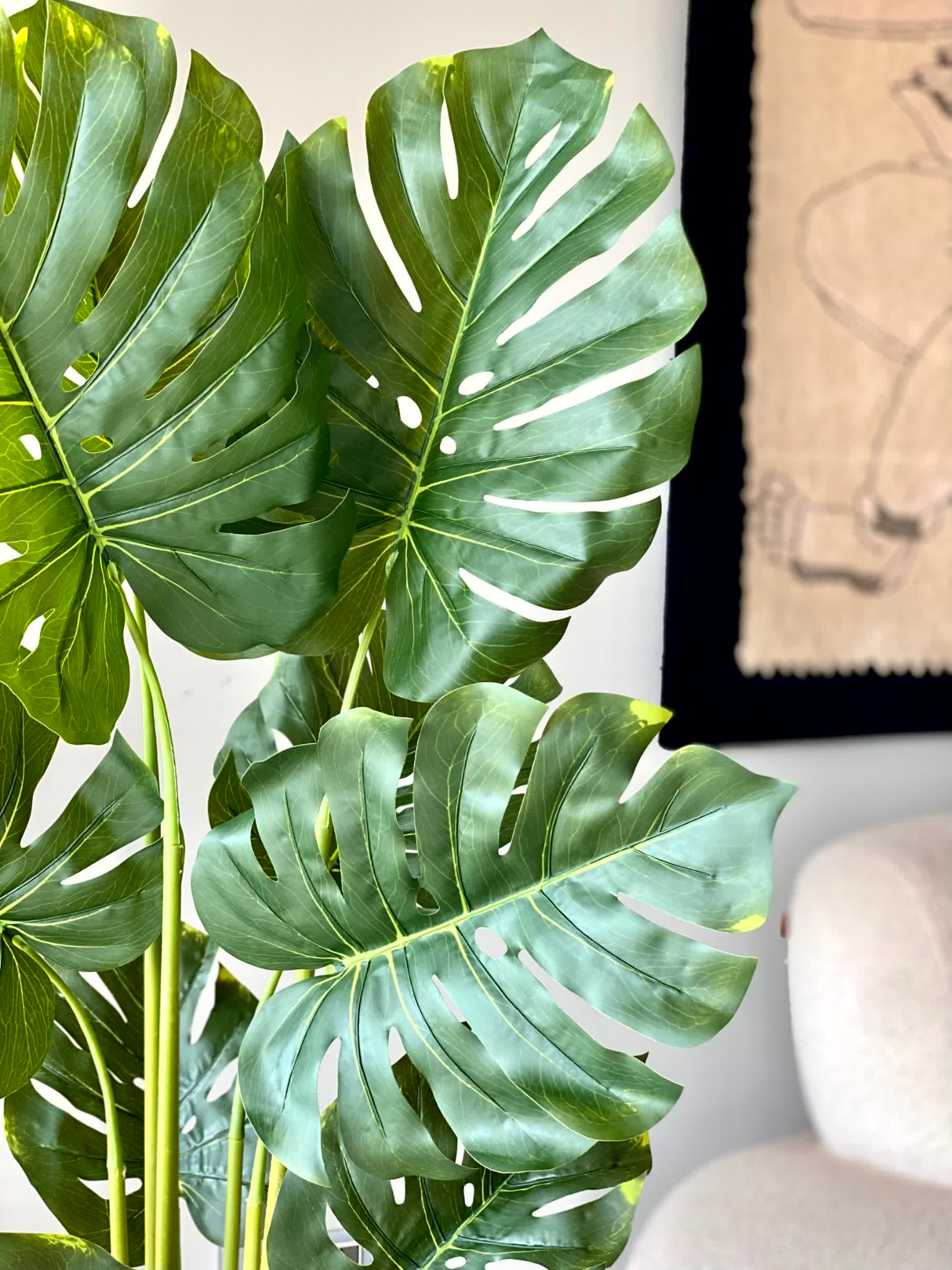 Artificial Evergreen Monstera Plant - 4.5 Feet