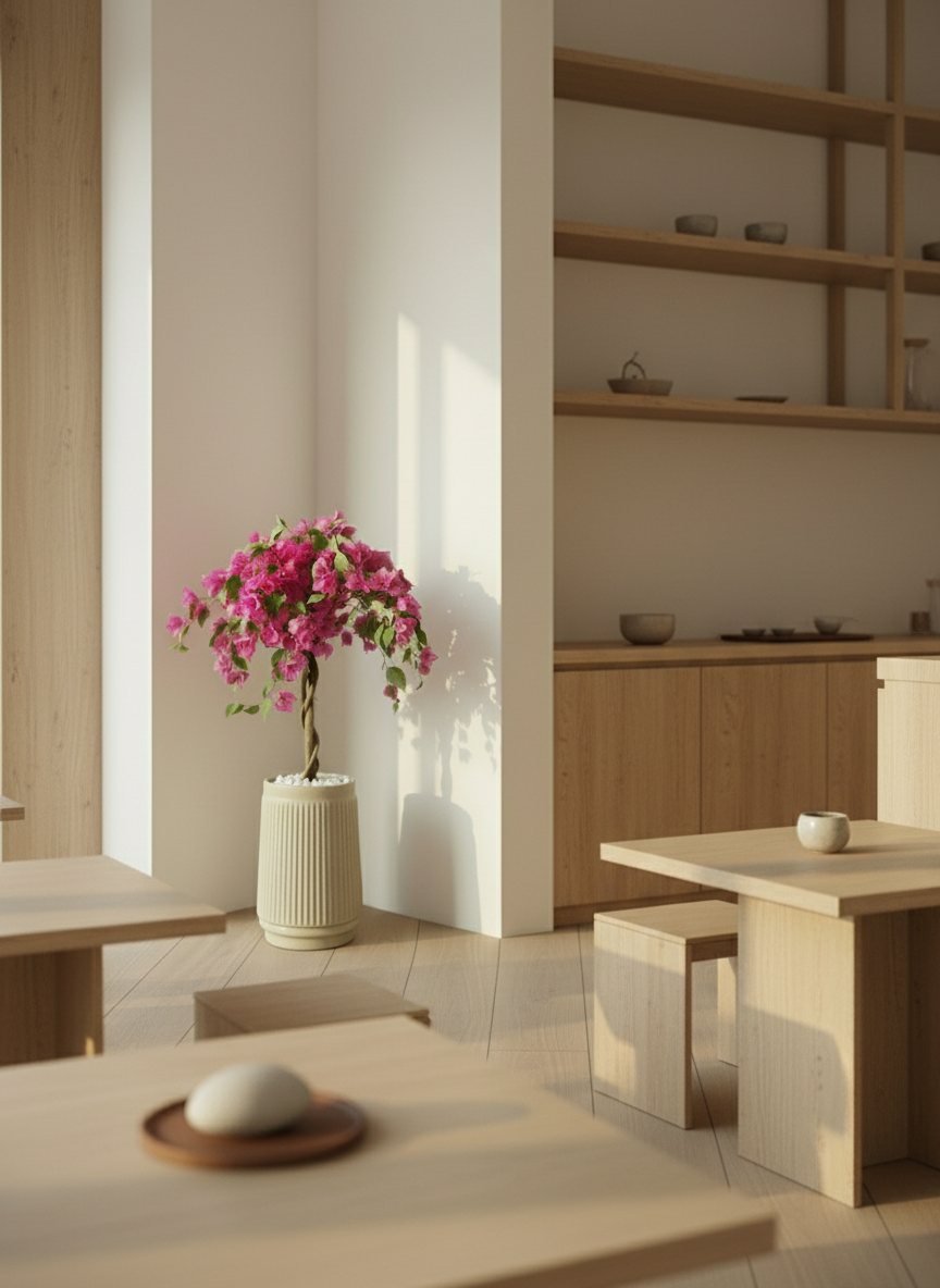 Artificial Purple Bougainvillea Plant - 3 Feet