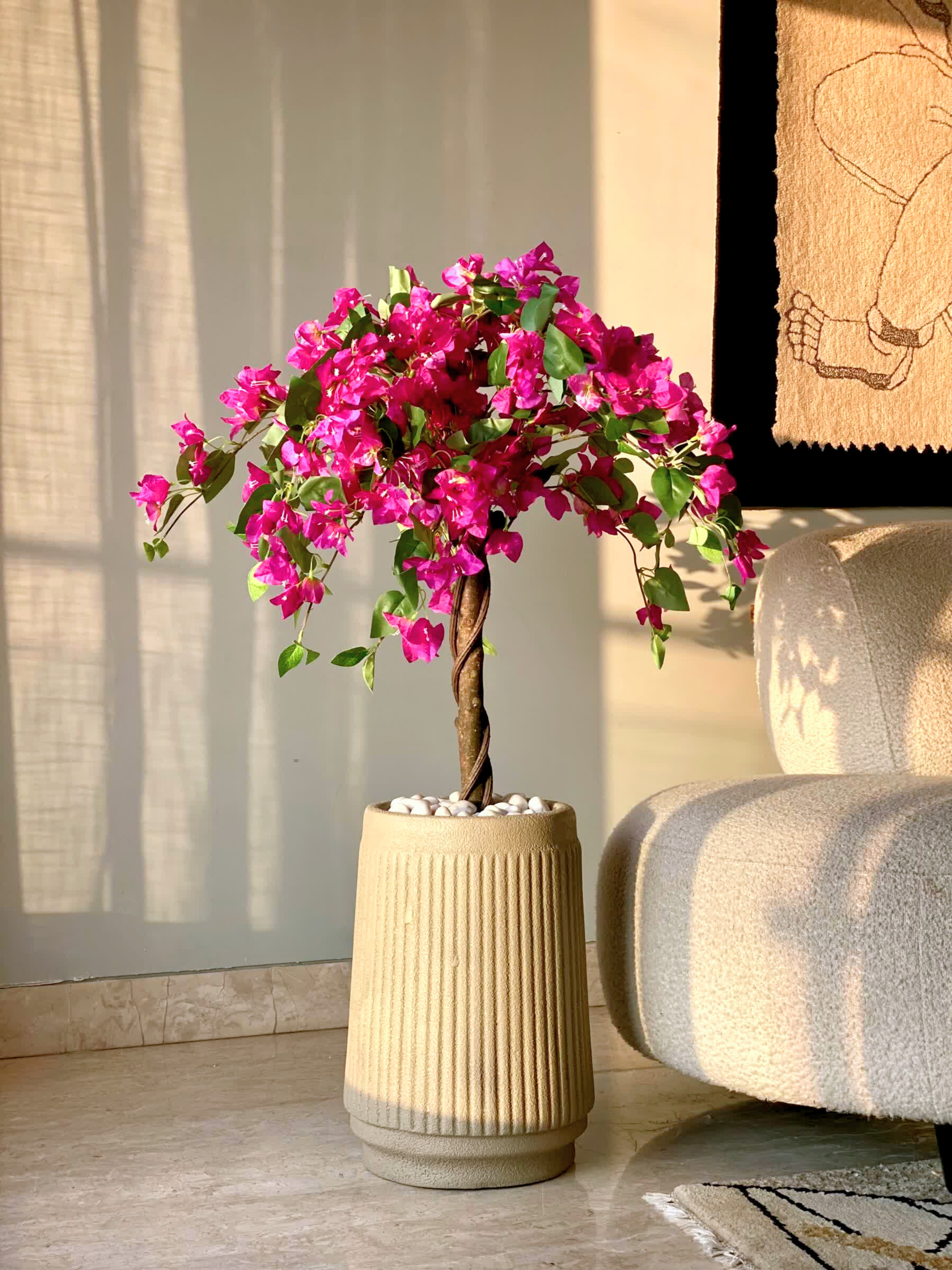 Artificial Purple Bougainvillea Plant - 3 Feet