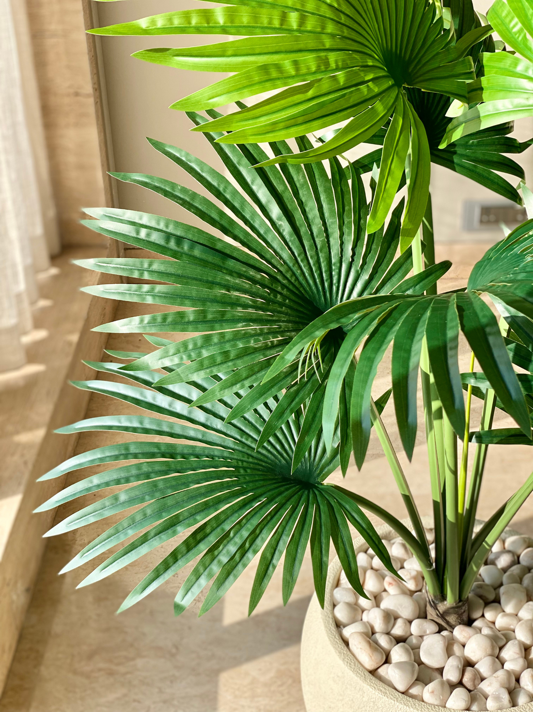 Artificial Fan Palm Plant - 4 Feet