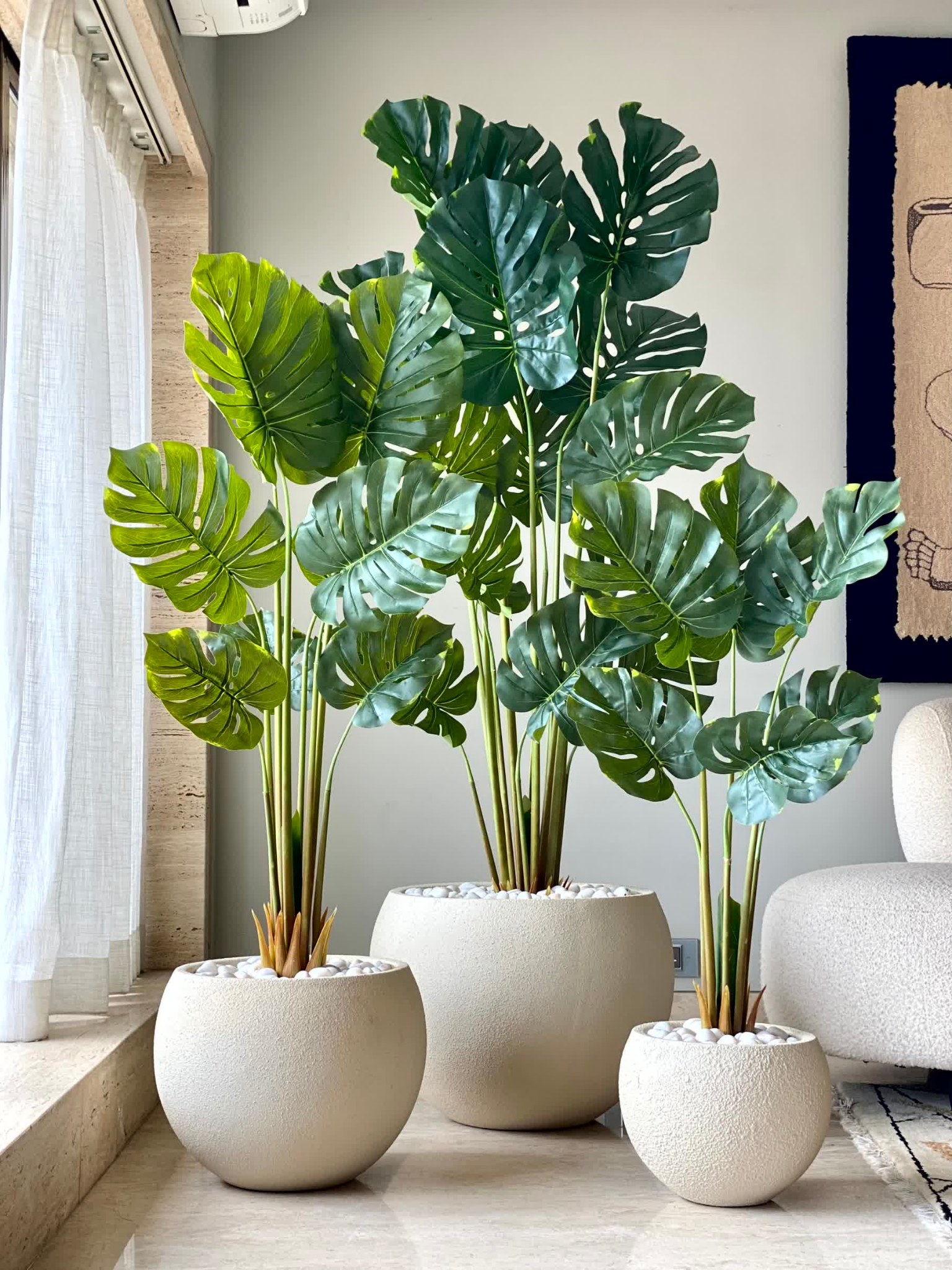 Artificial Evergreen Monstera Plant - 4.5 Feet