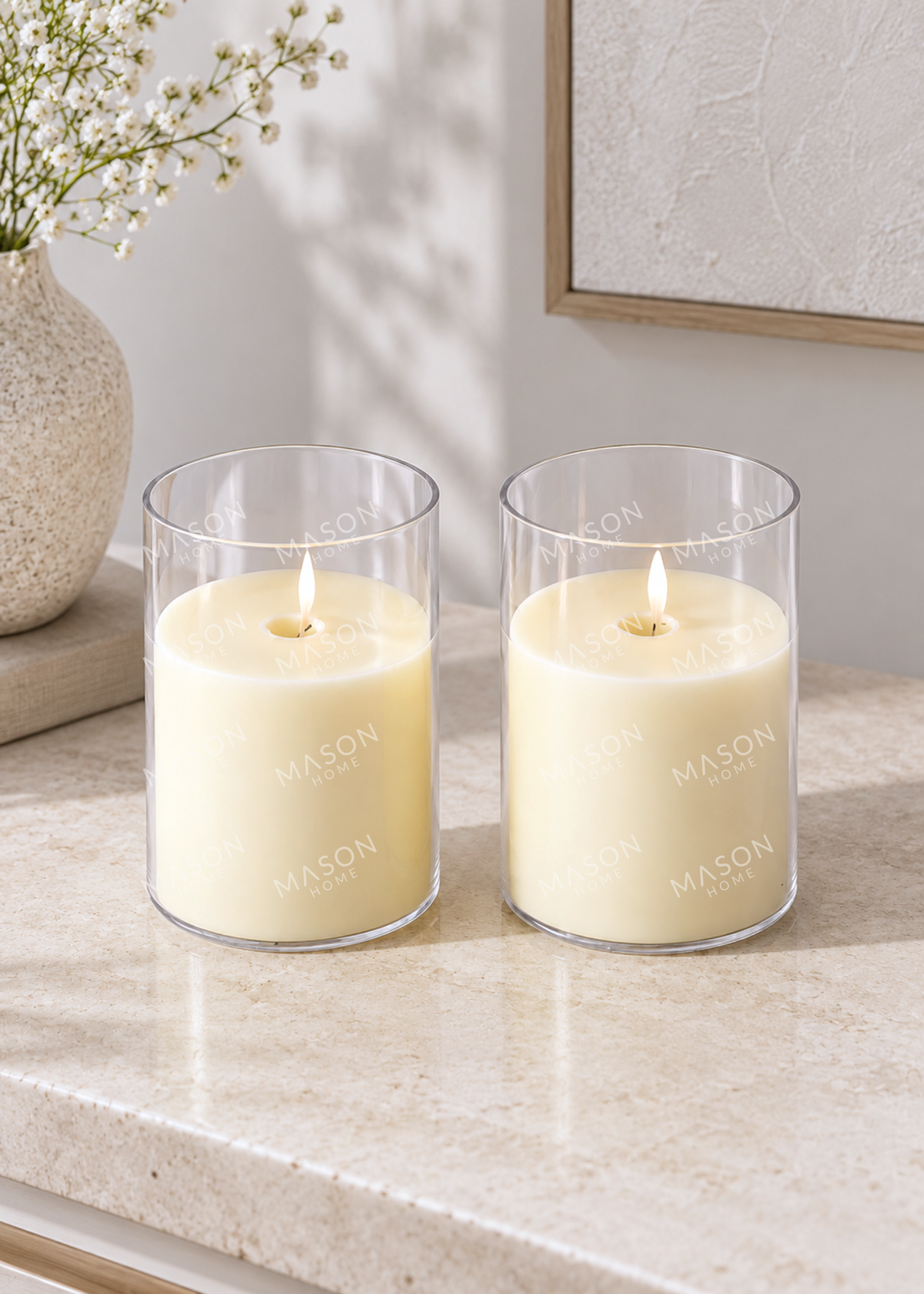 Glow LED Candle - Large (Set 2)
