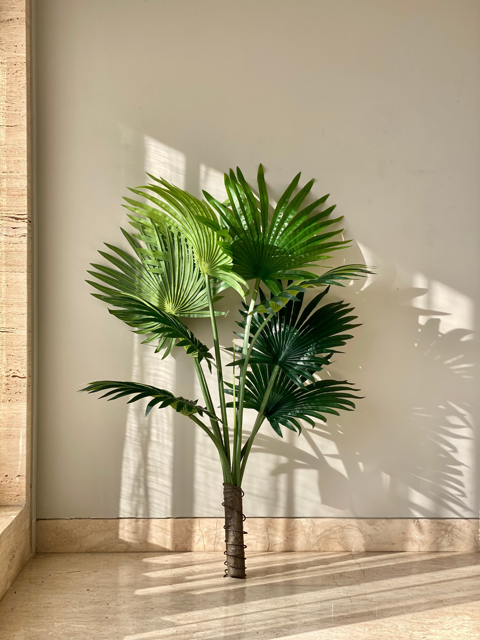 Artificial Fan Palm Plant - 4 Feet