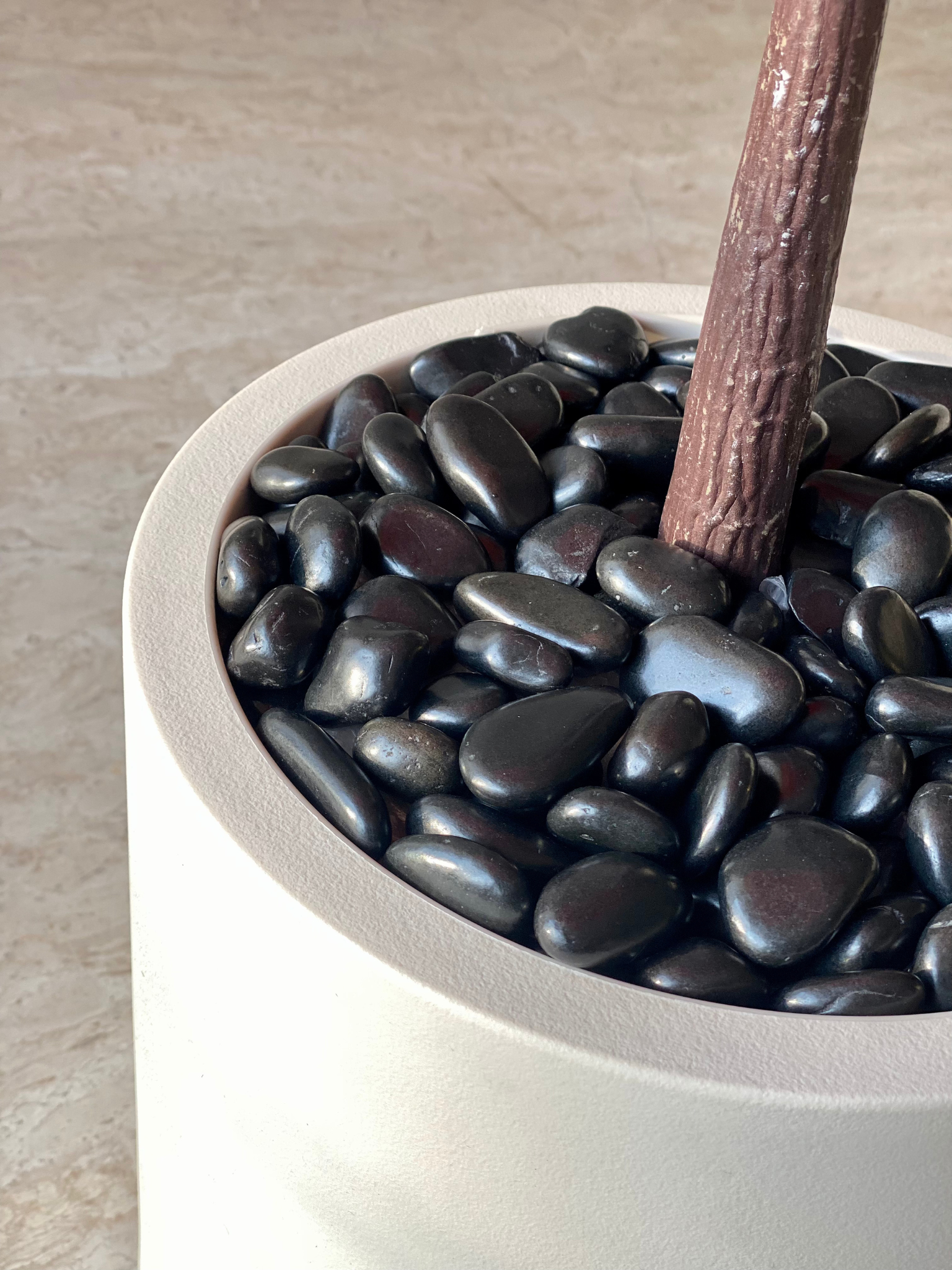 Black Tumbled Pebbles - Set of 2