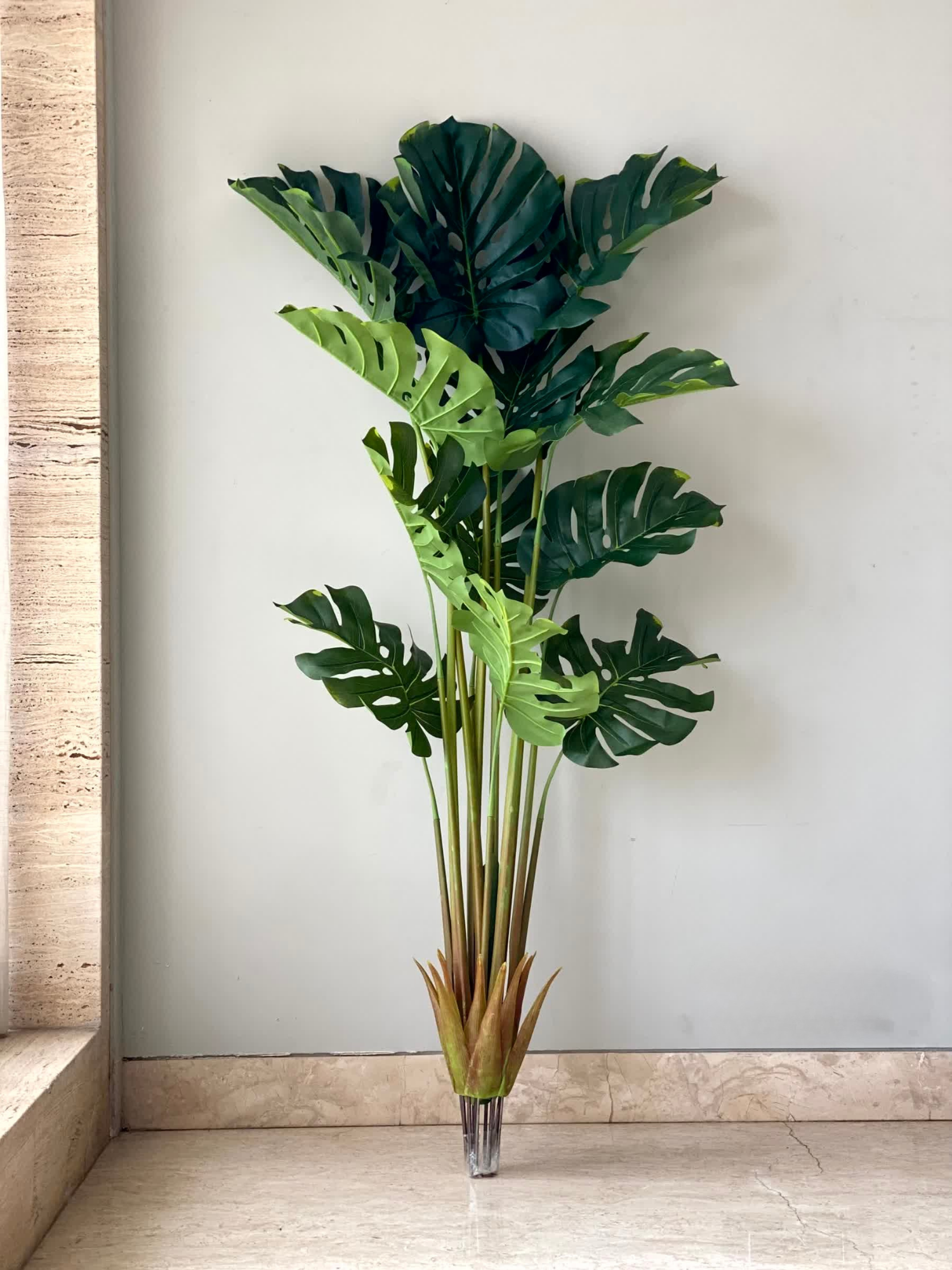 Artificial Evergreen Monstera Plant - 5 Feet