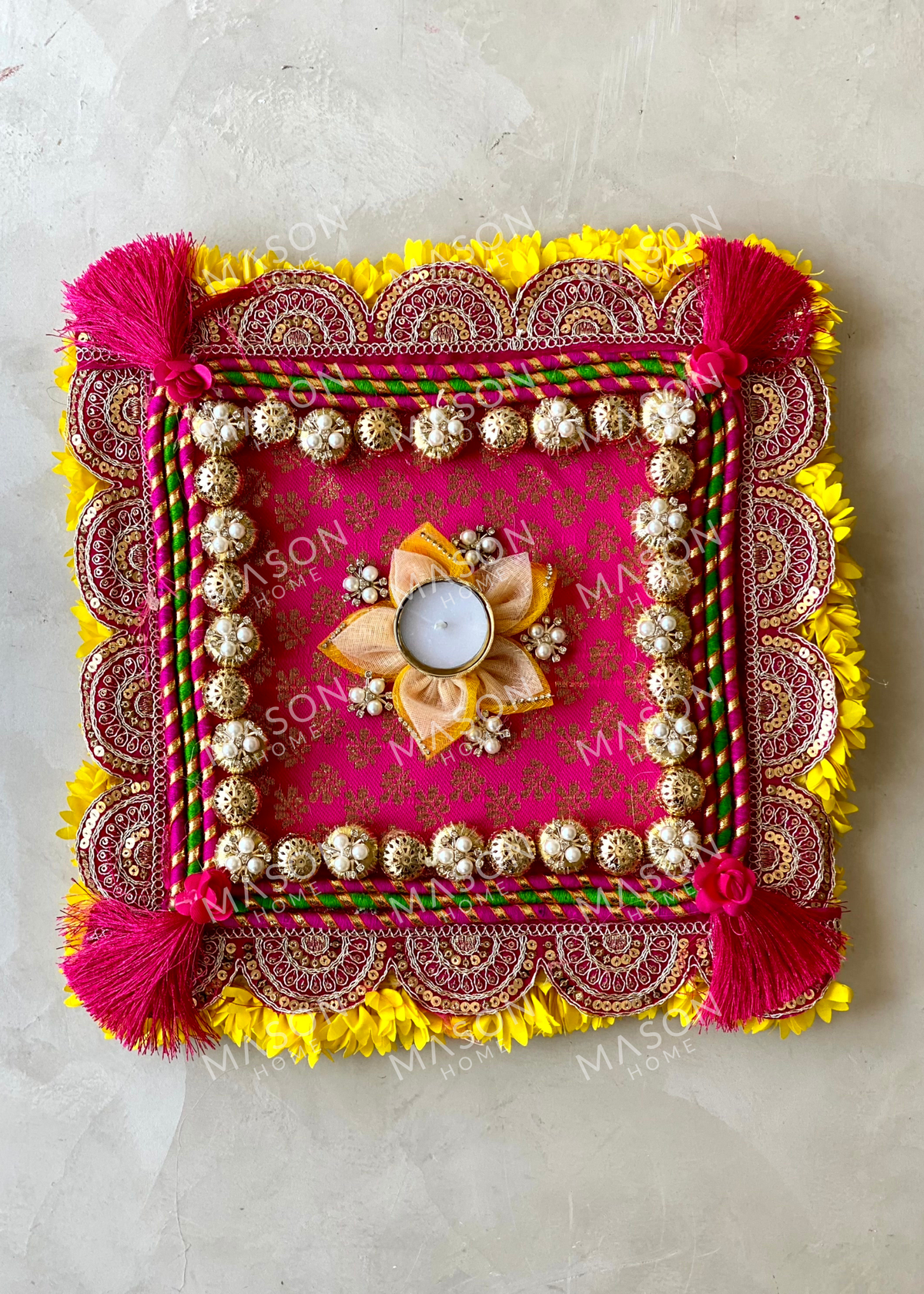 Festive Kamal Rangoli Matt