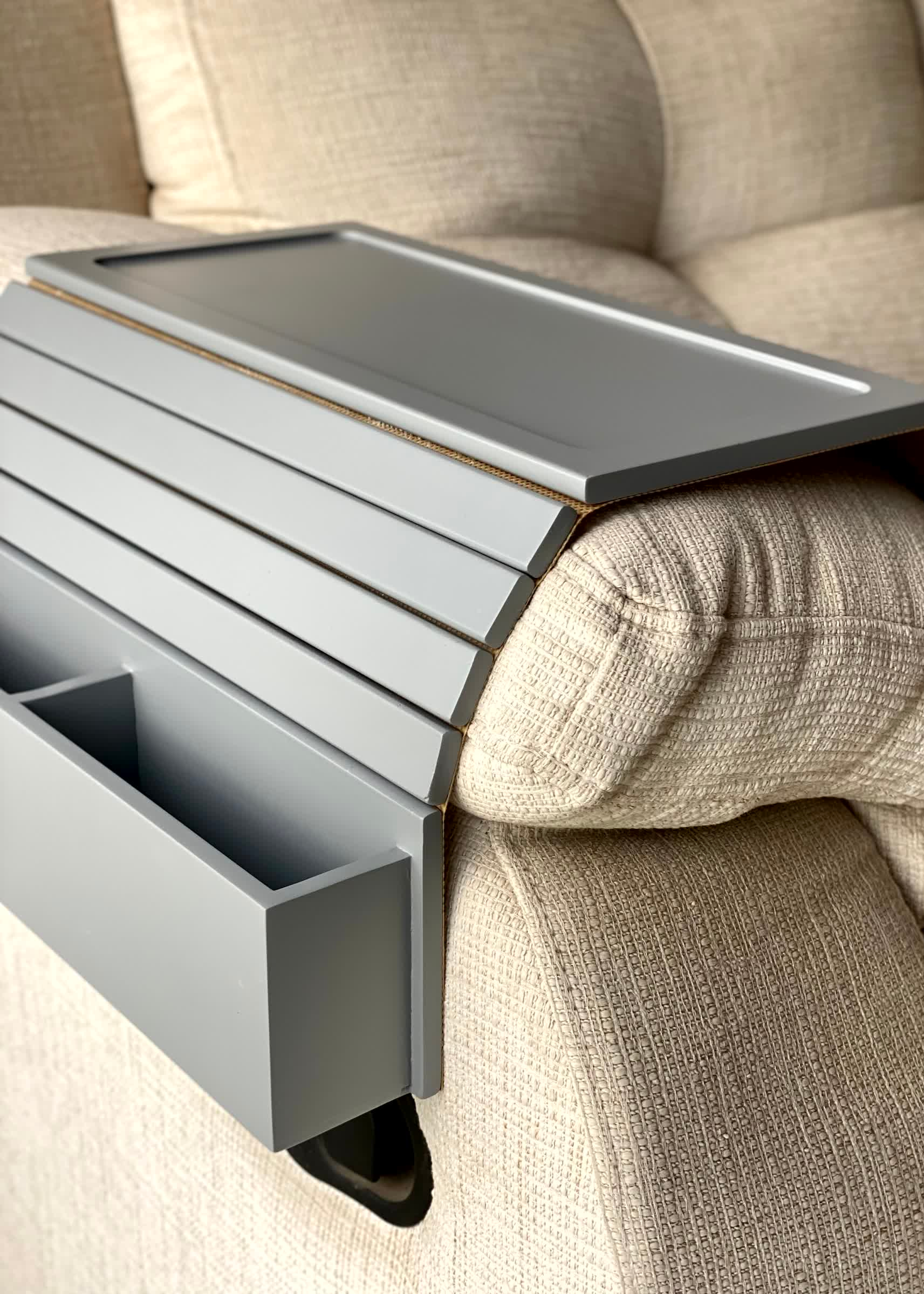 Multipurpose Sofa Armrest - Grey