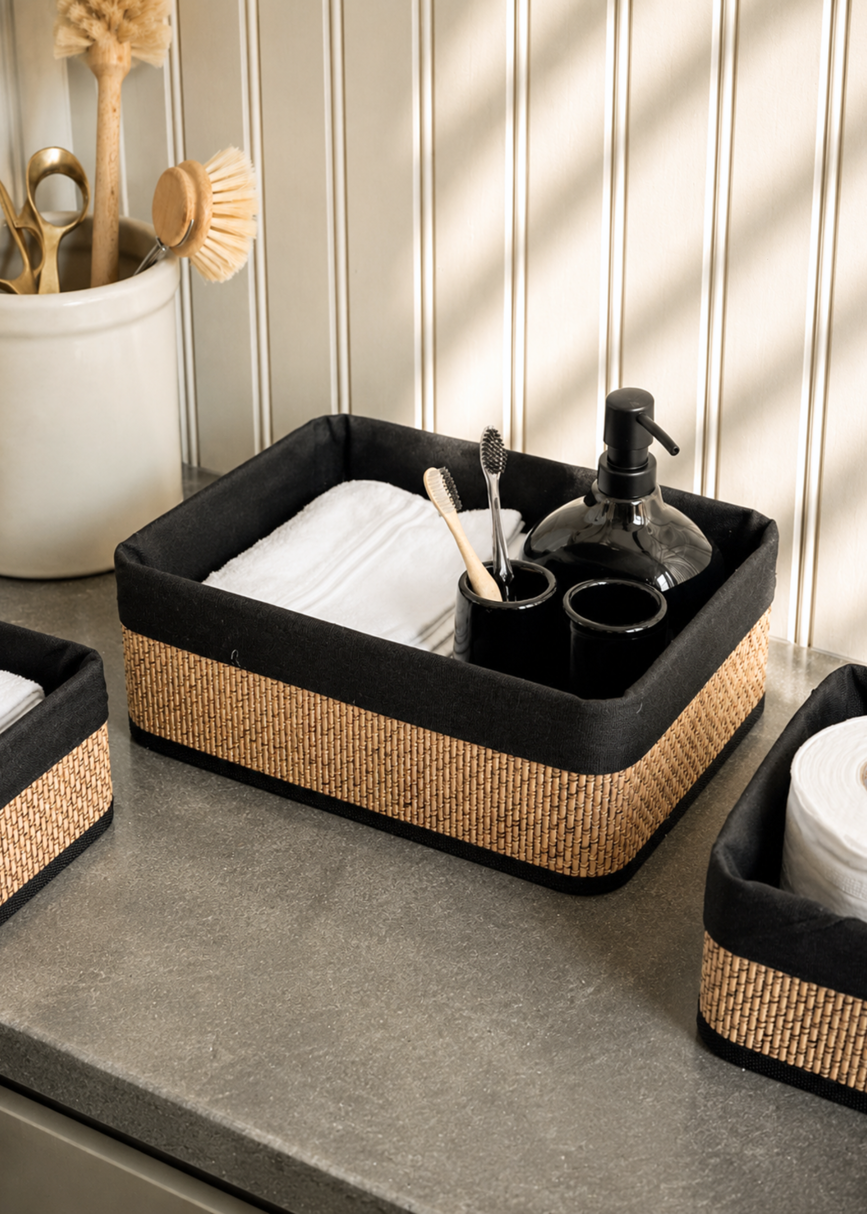 Kairo Baskets - Black & Brown (Set of 3)