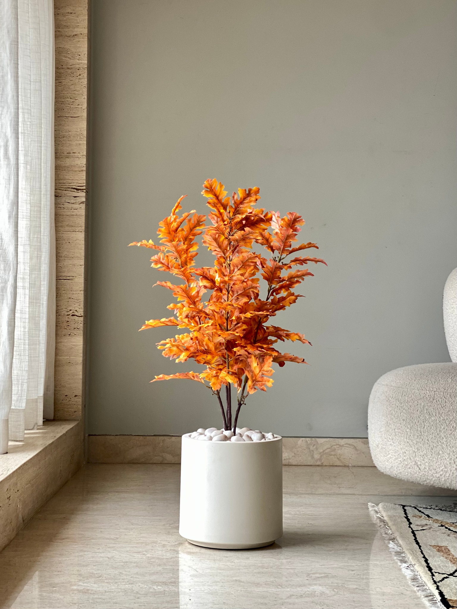 Artificial Autumn Maple Plant - 3 Feet