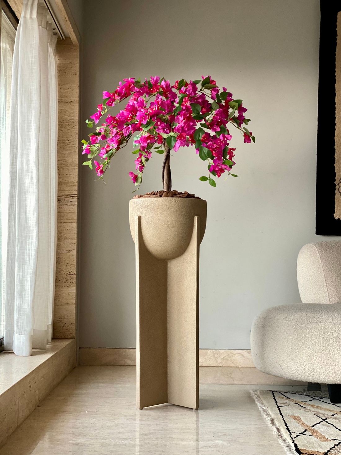 Artificial Pink Bougainvillea Plant - 3.5 Feet
