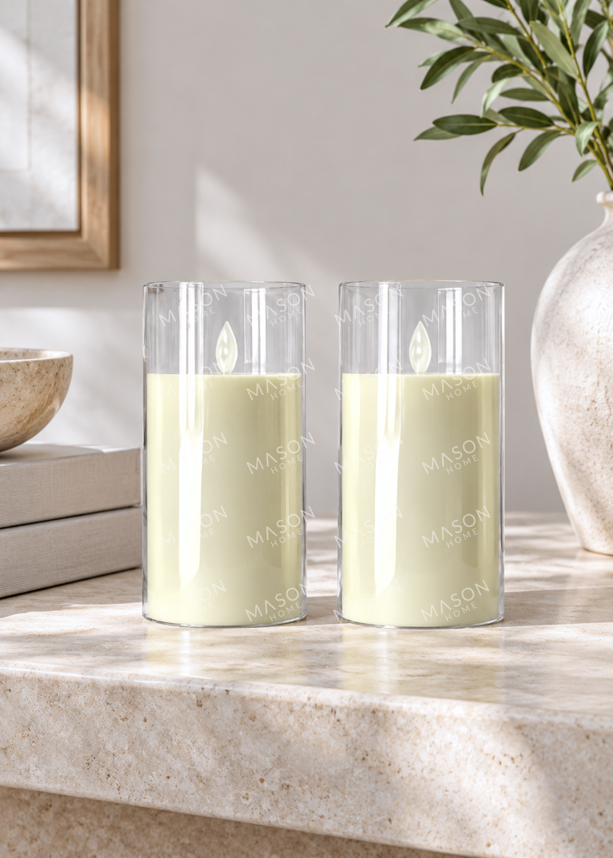 Glow LED Candle - Medium (Set 2)