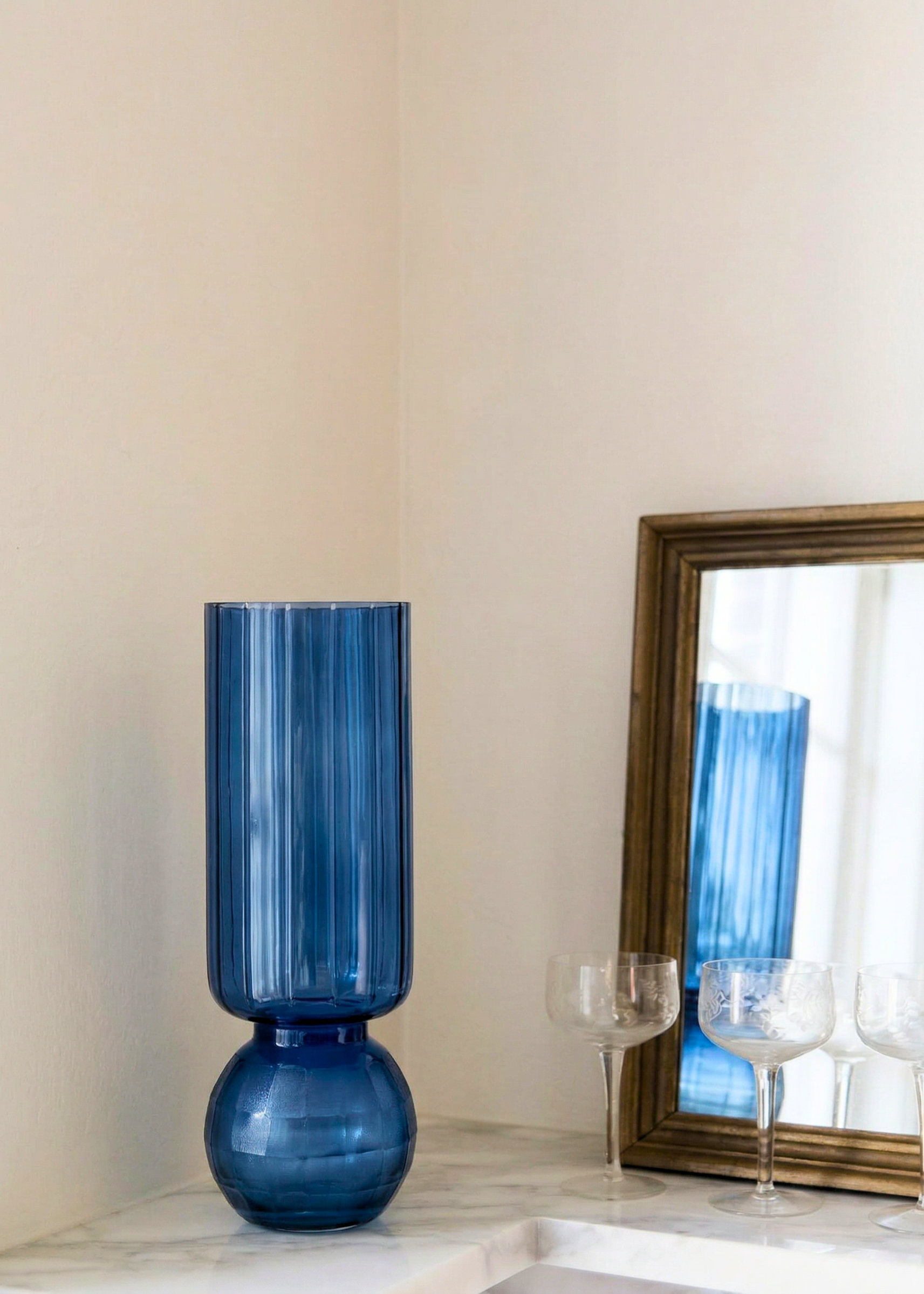 Pedestal Glass Vase – Large