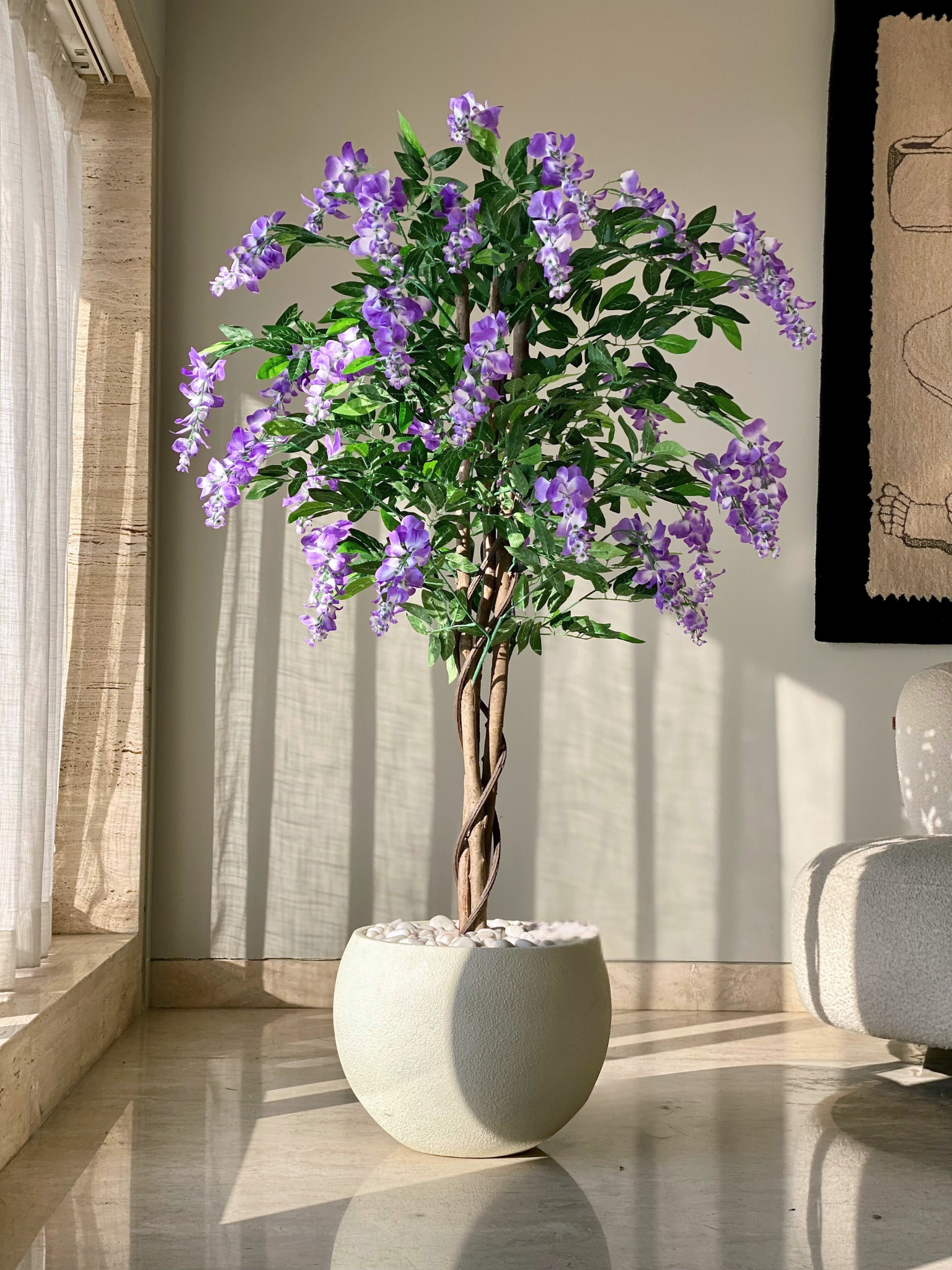 Artificial Sweet Pea Lavender Plant - 5 Feet