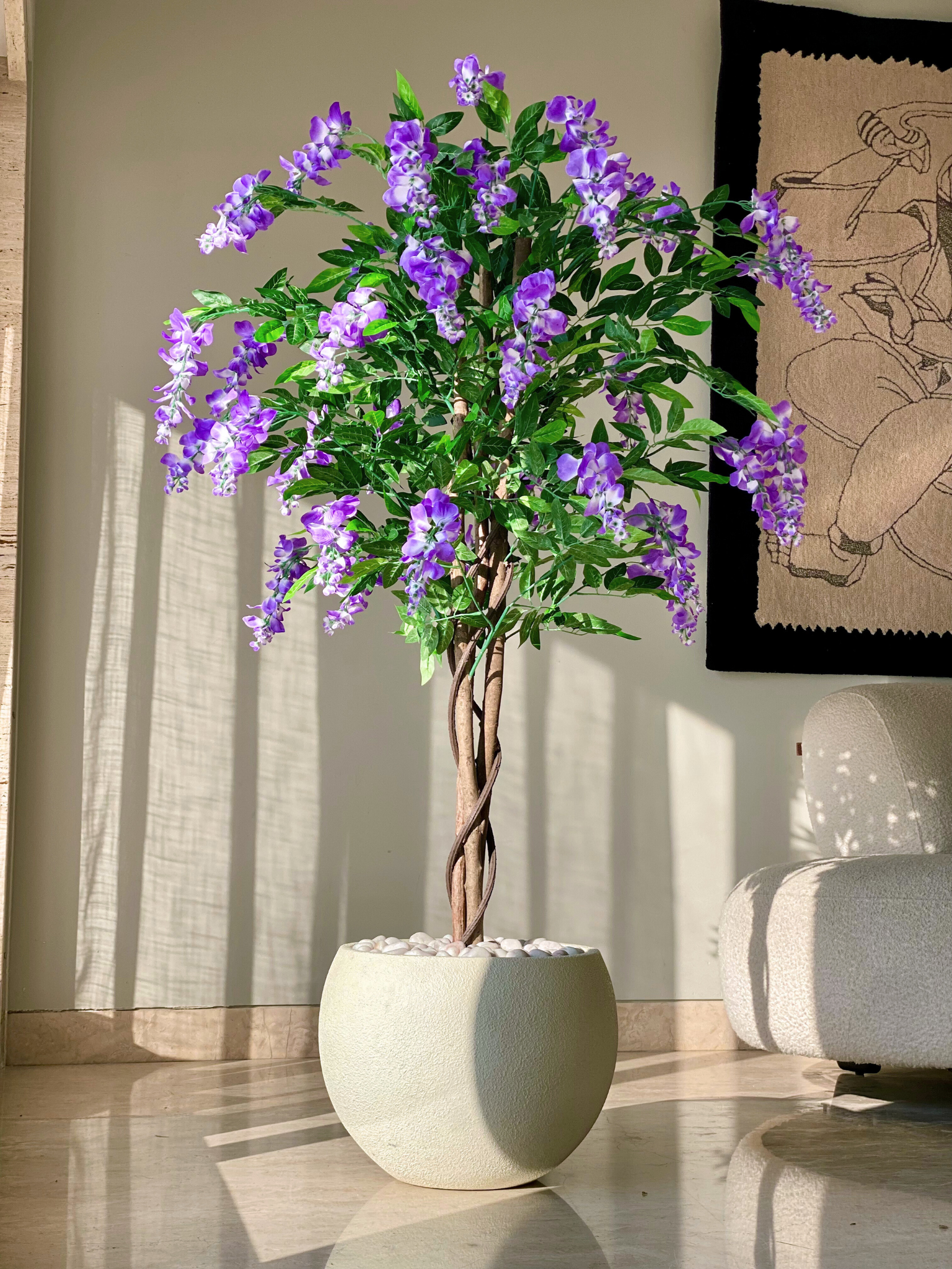 Artificial Sweet Pea Lavender Plant - 5 Feet