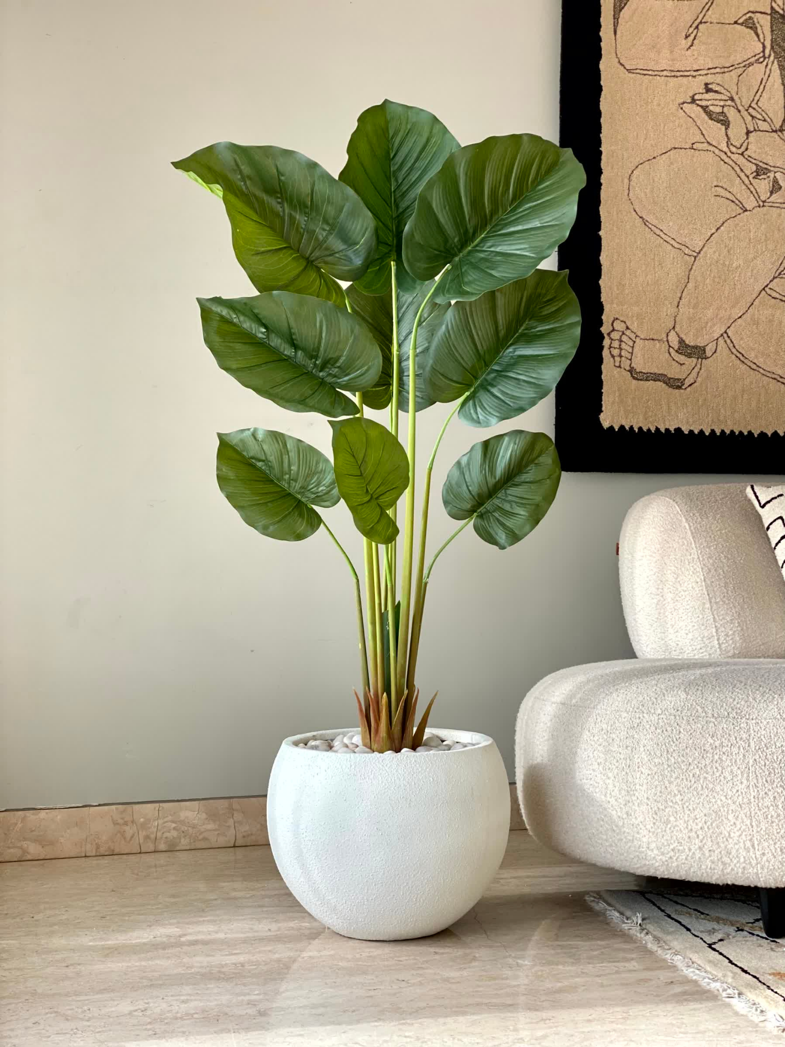 Artificial Evergreen Pothos Plant - 4.5 Feet
