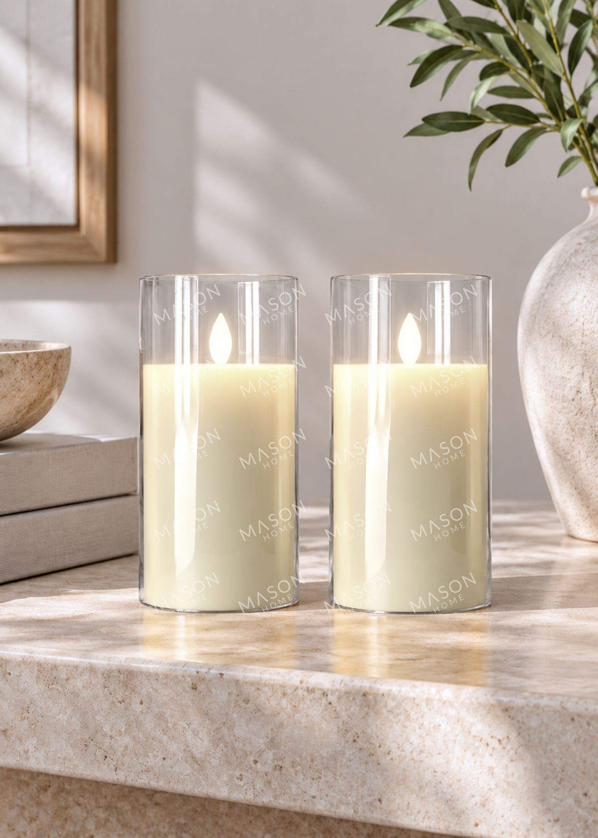 Glow LED Candle - Medium (Set 2)