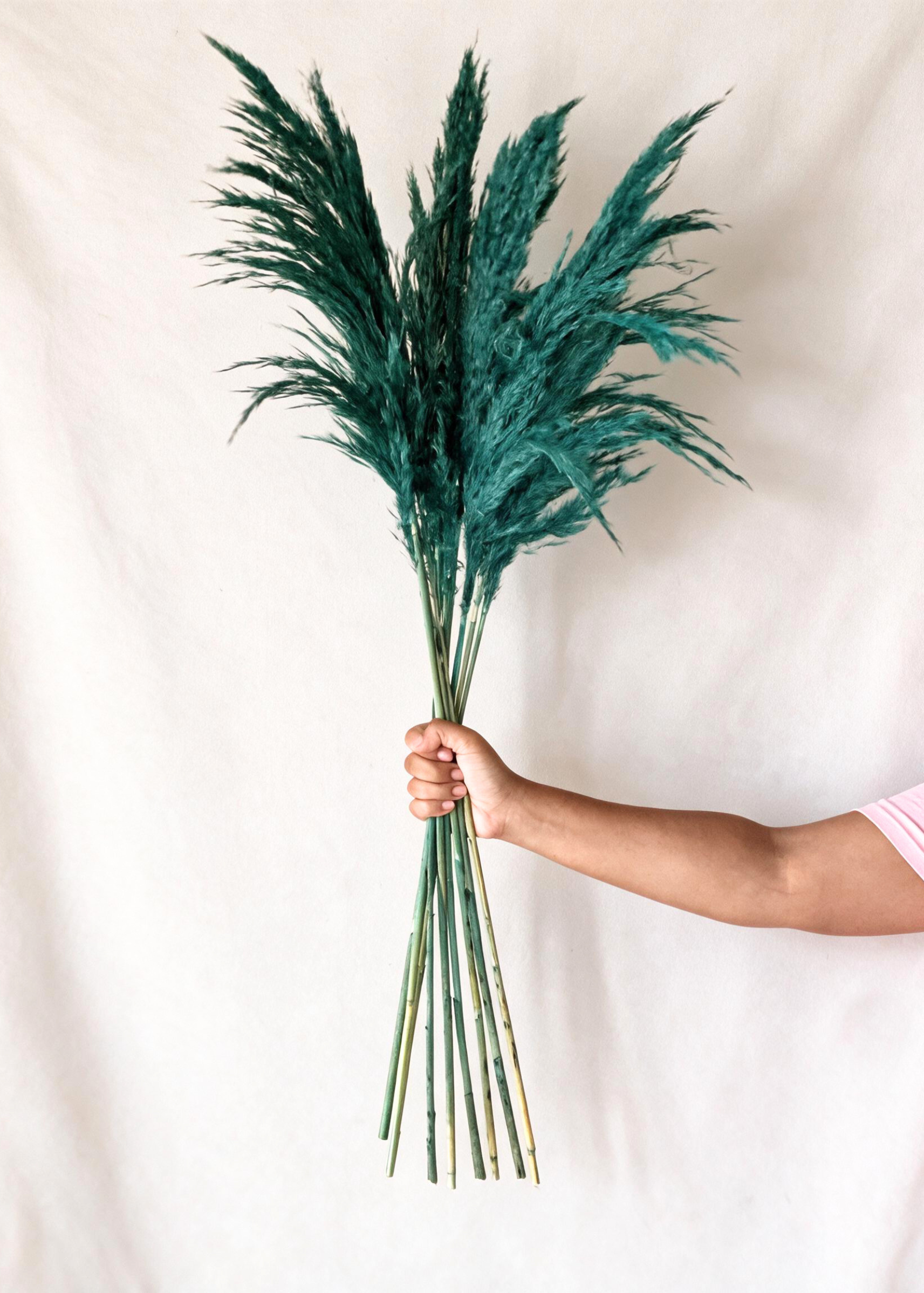 Artificial Feather Pampas Bunch - Teal