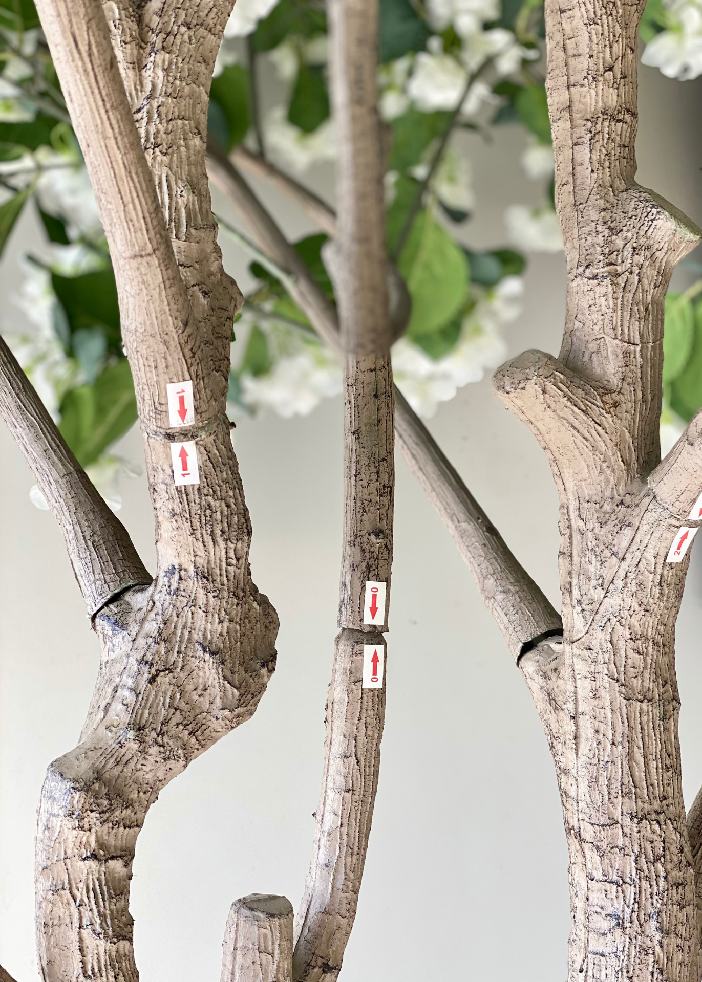 Artificial White Blossom Plant - 8 Feet