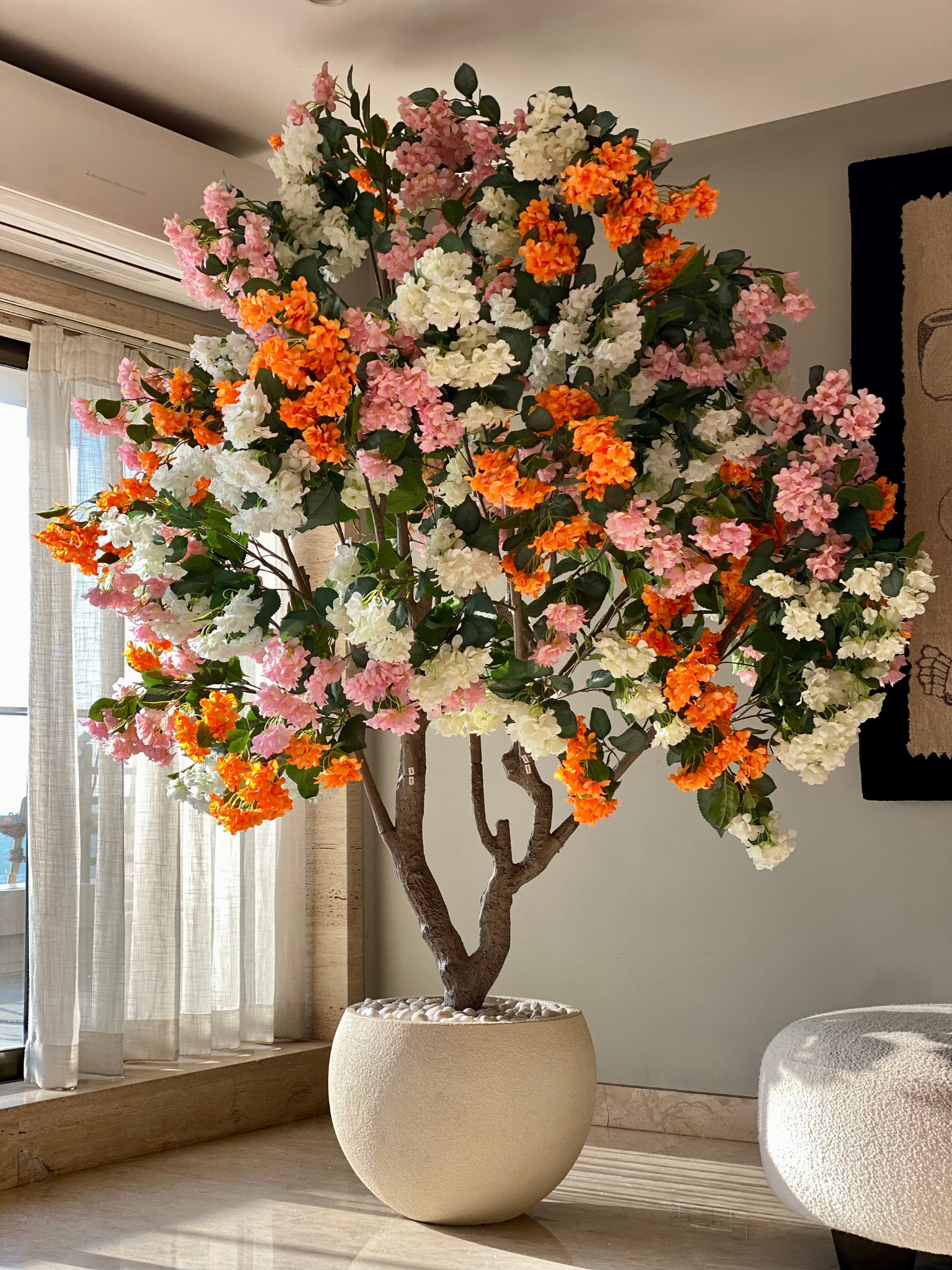 Artificial Radiant Blossom Plant - 8 Feet