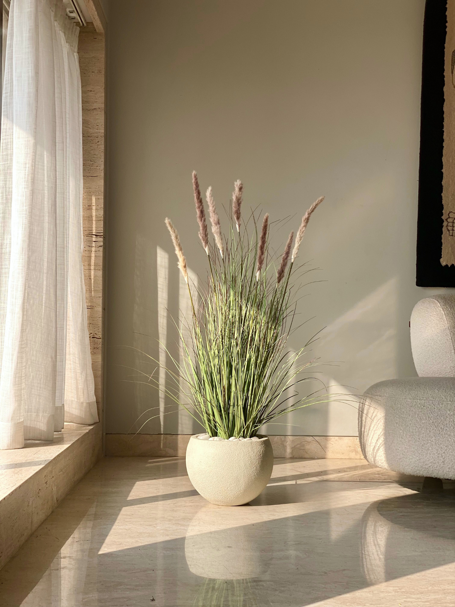 Artificial Pampas Grass Plant - 4 Feet