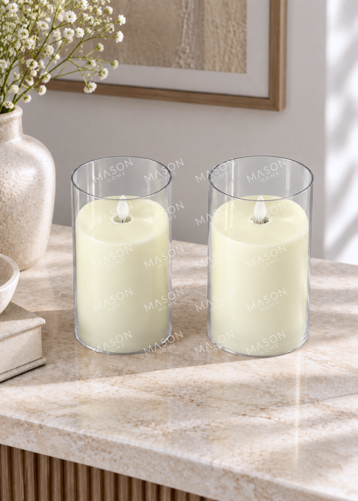 Glow LED Candle - Medium (Set 2)