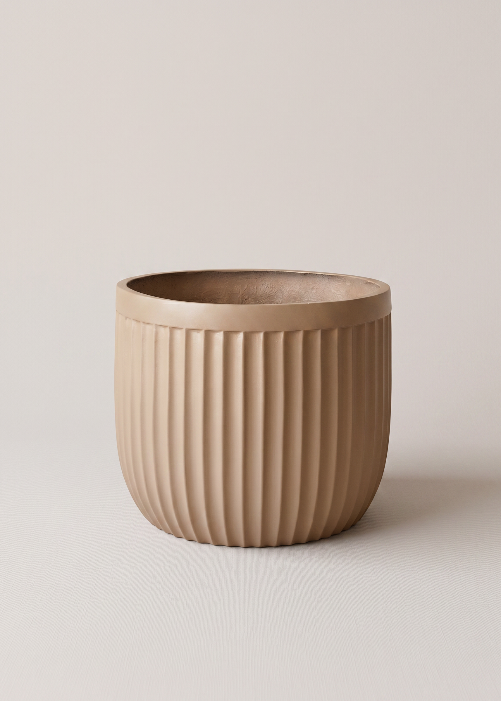 Valen Ribbed Planters - Terracotta Beige