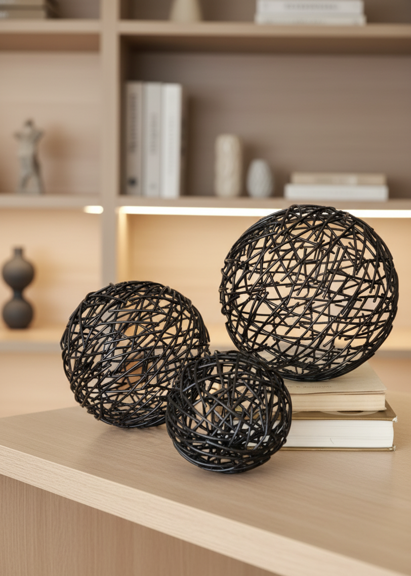 Sphere Set of 3 - Black