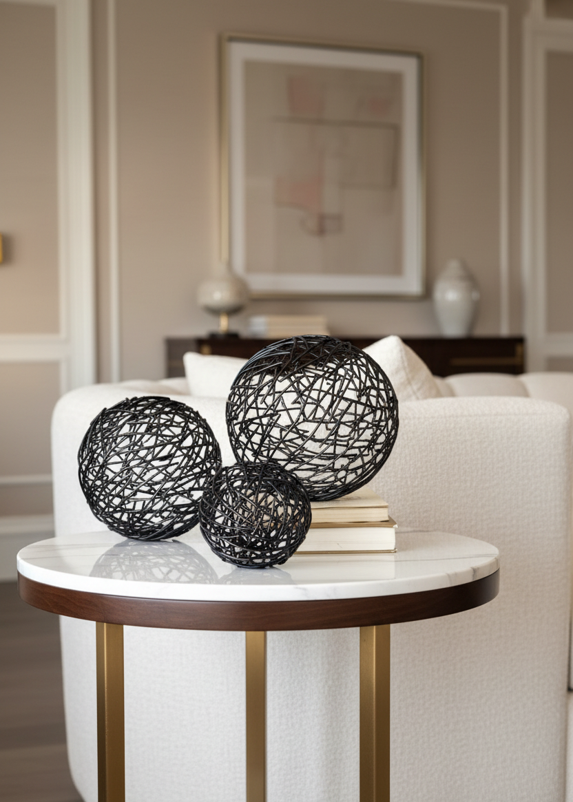 Sphere Set of 3 - Black