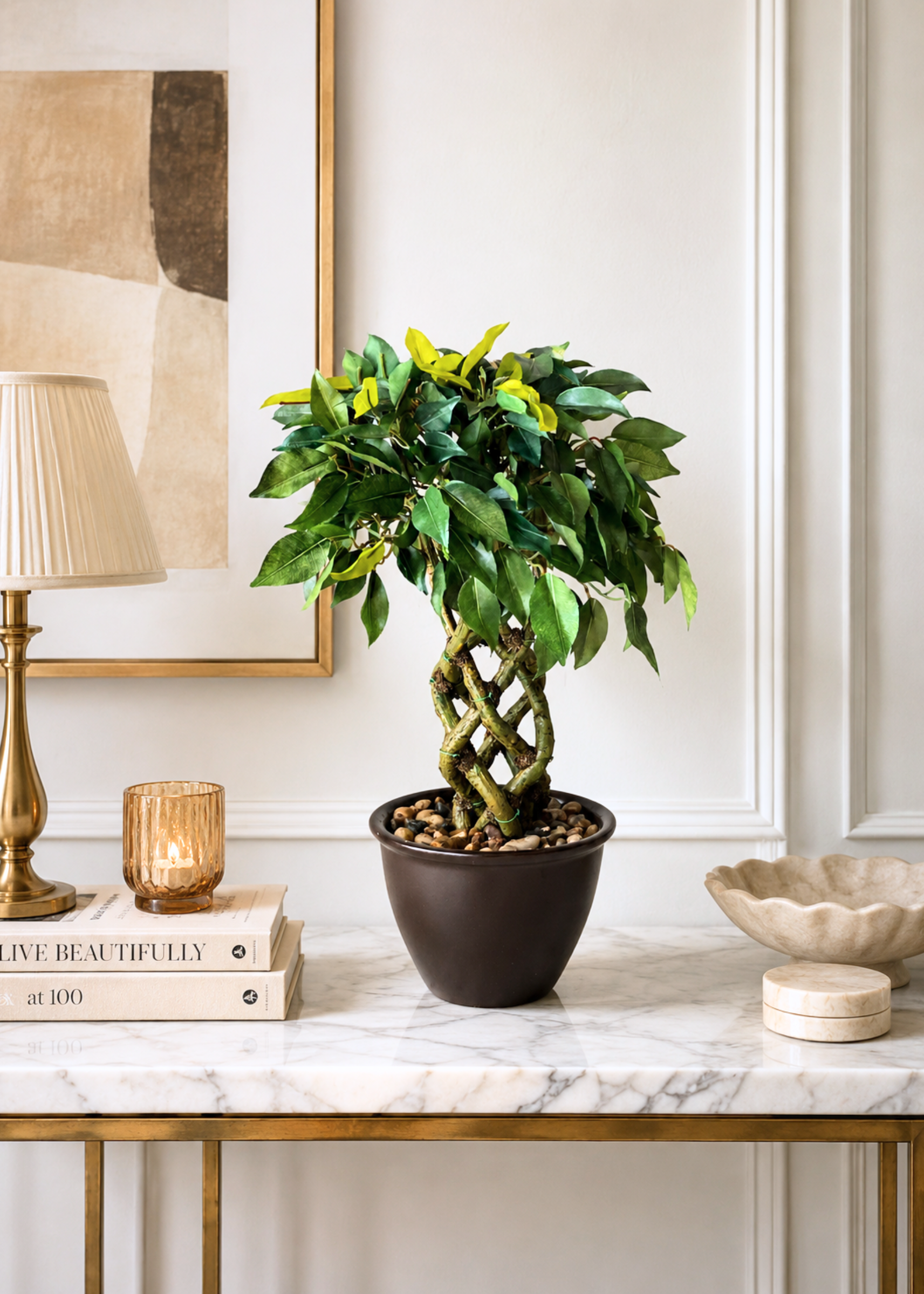 Artificial Ficus Bonsai Plant - 1.3 Feet