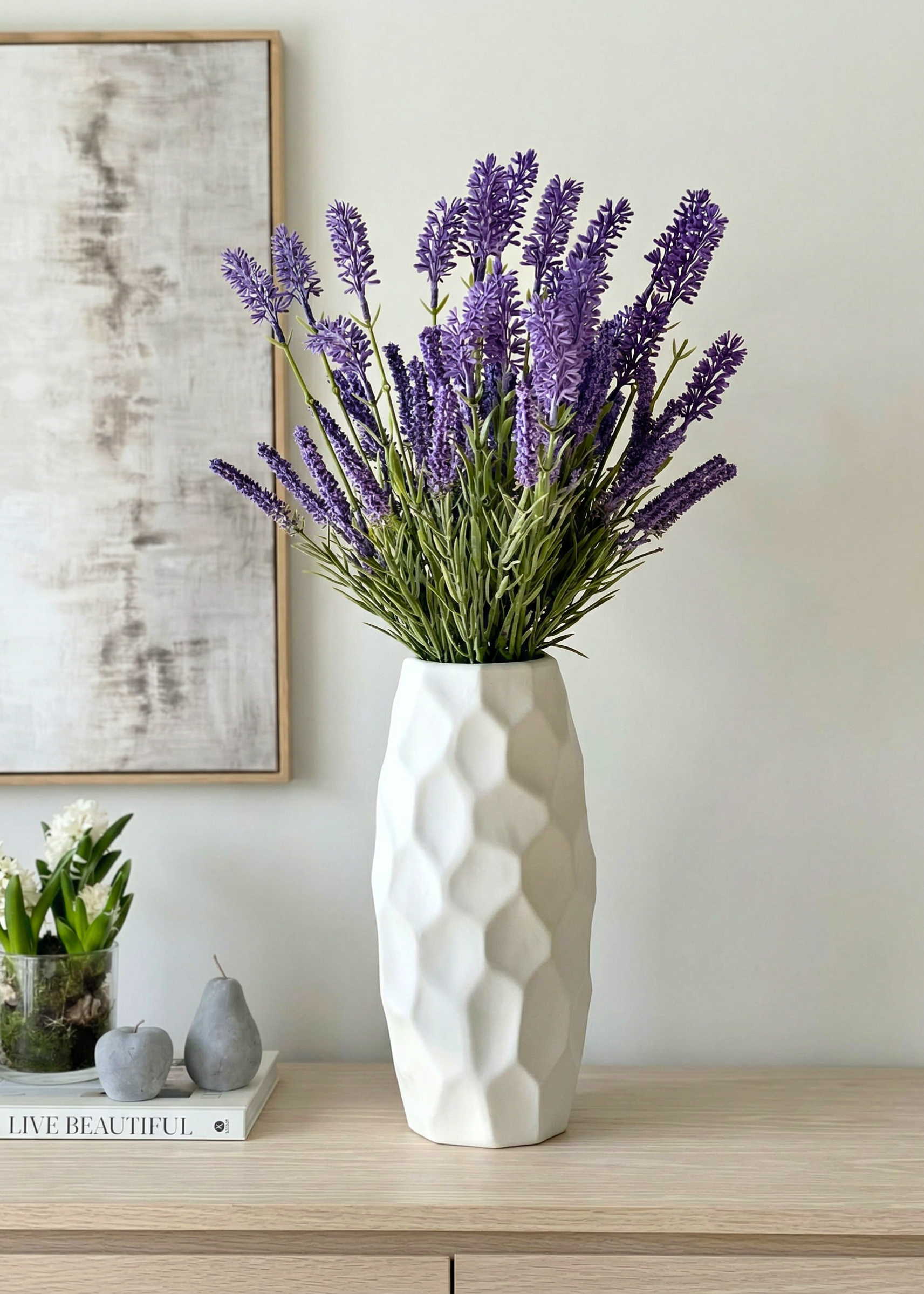 Artificial Lavandula Flower Bunch - (Set of 2)